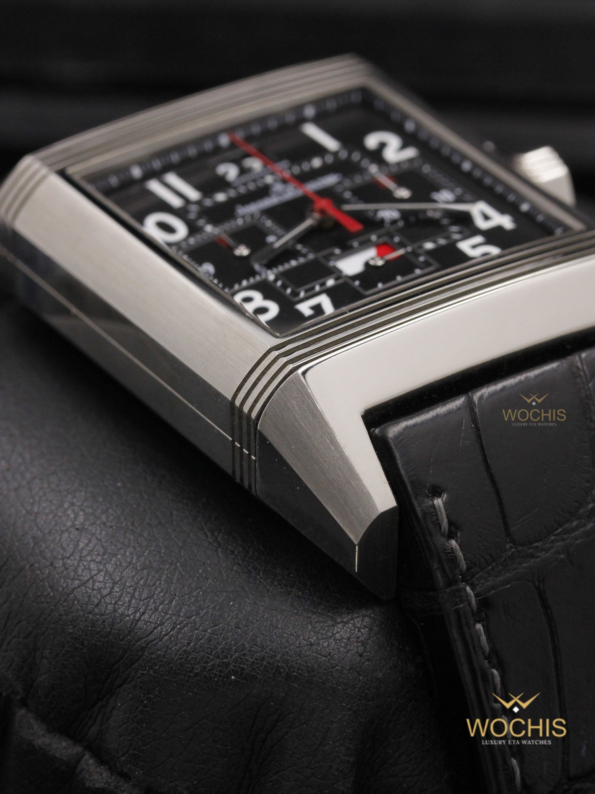 Jaeger Lecoultre Reverso Squadra World Time Chronograph Q702t470-3441 (Titanium - 42 - Black)