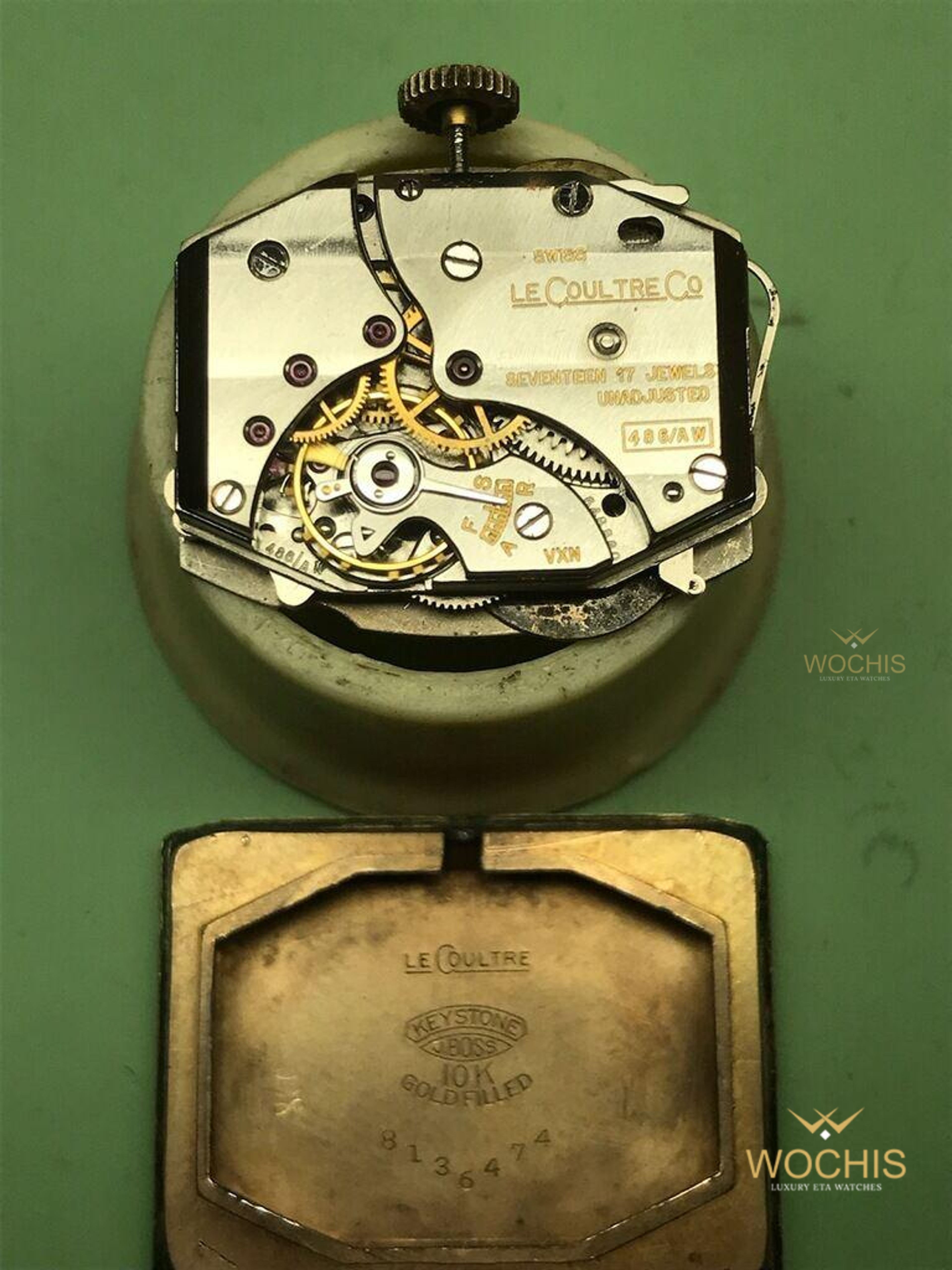 Jaeger LeCoultre Triple Calendar Moonphase-6872 (10kt Gold Plated - 40 - Silver)