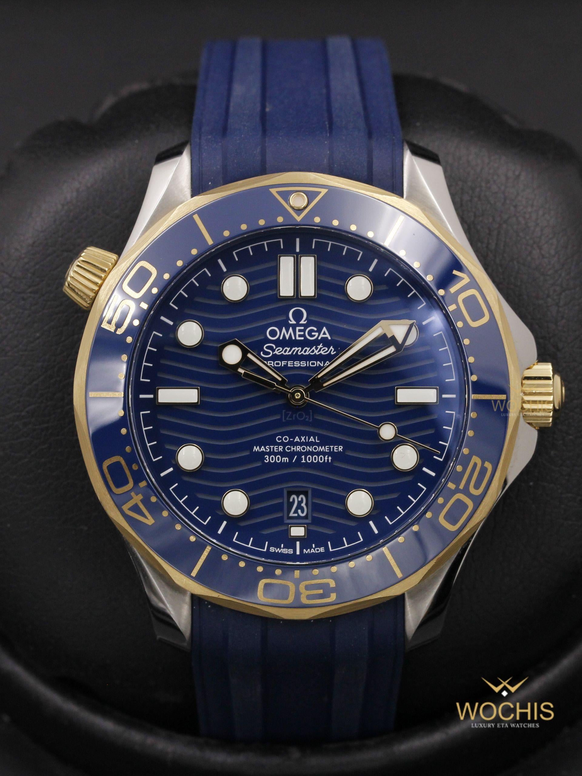Omega Seamaster 300m 210.22.42.20.03.002-3341 (Stainless Steel - Yellow Gold - 42 - Blue Wave)