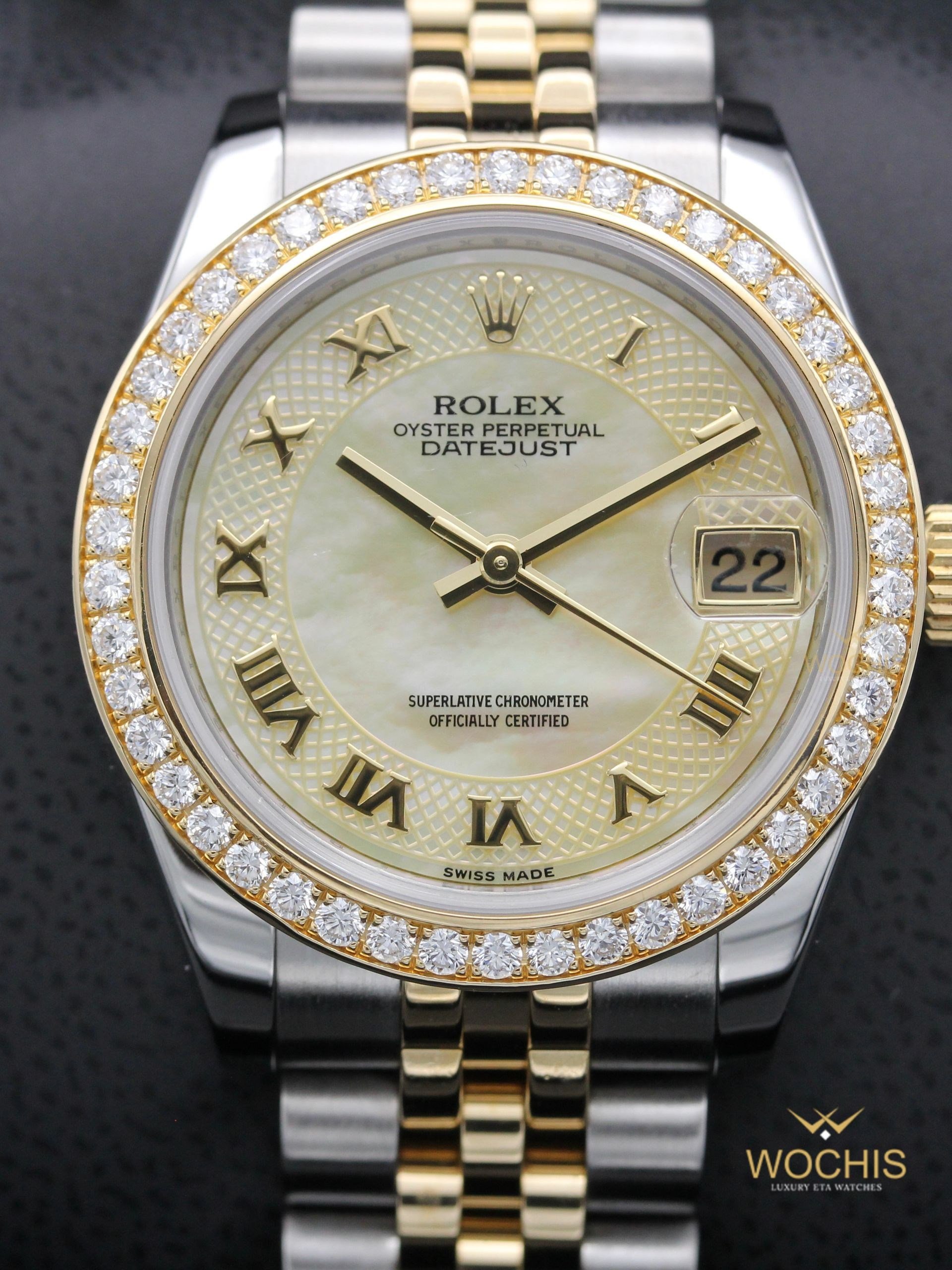 Rolex Datejust 178383-7865 (Yellow Gold - 31 - Mother of Pearl Roman)