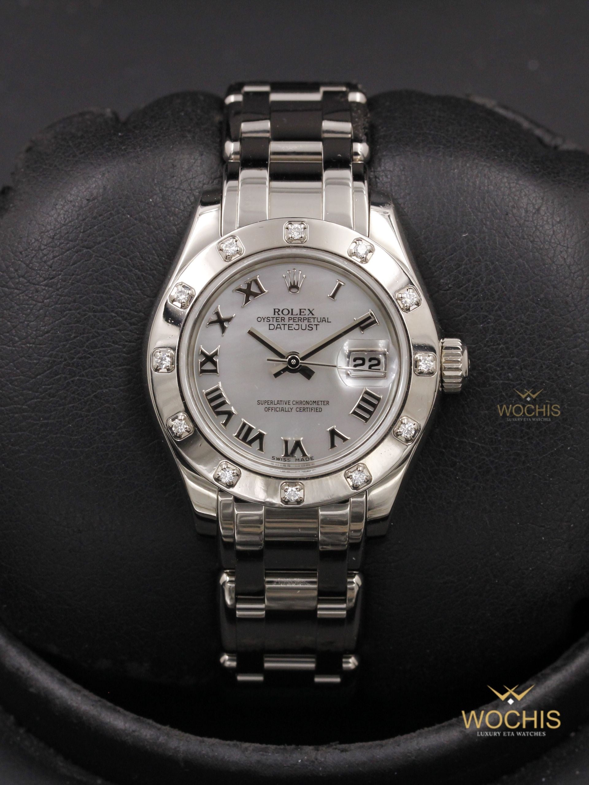 Rolex Datejust Pearlmaster 80319-4165 (White Gold - 29 - Mother Of Pearl Roman Index Dial)