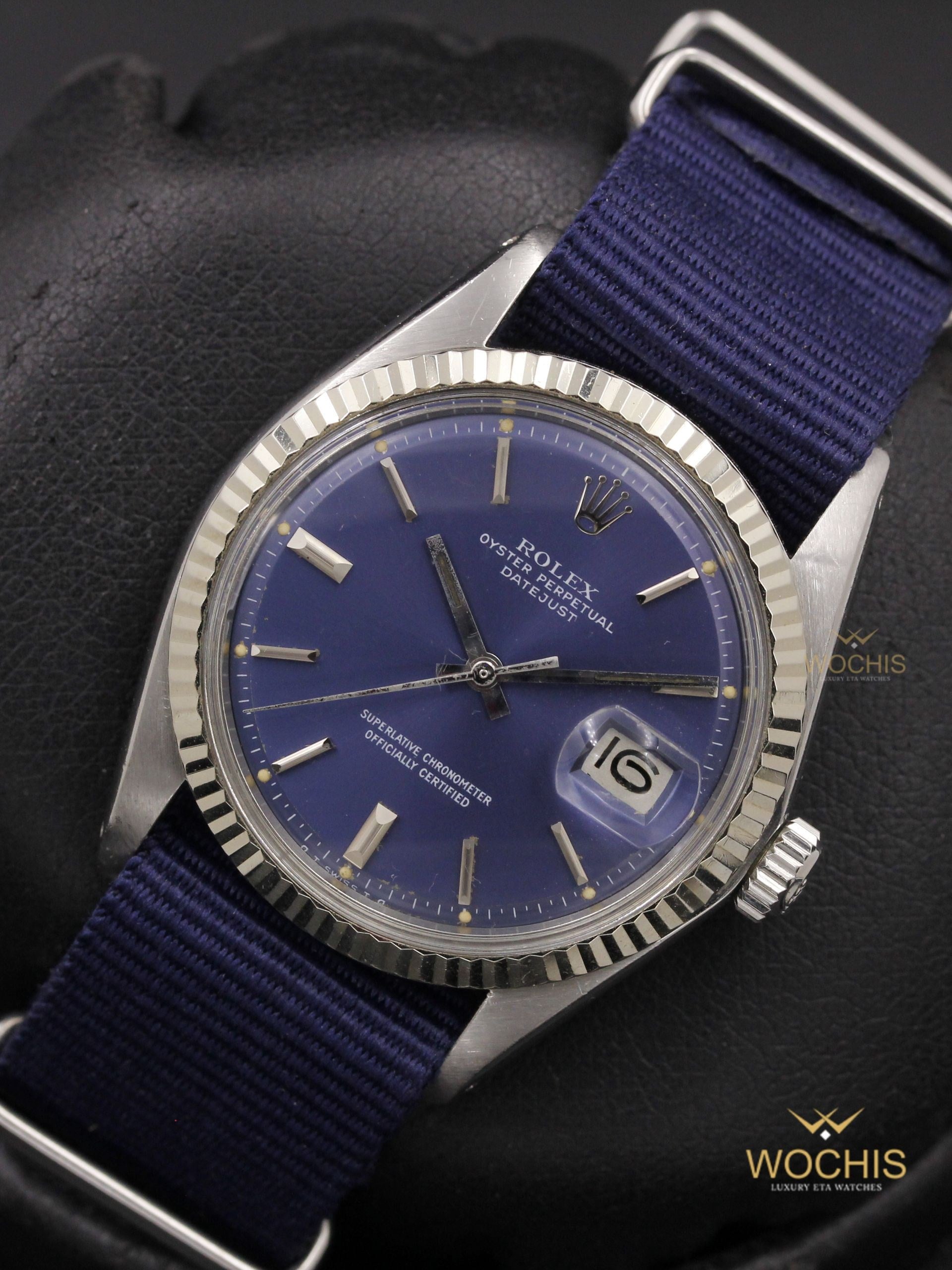Rolex Datejust -Sigma Dial- 1601-4489 (Stainless Steel - 36 - Blue Sigma)