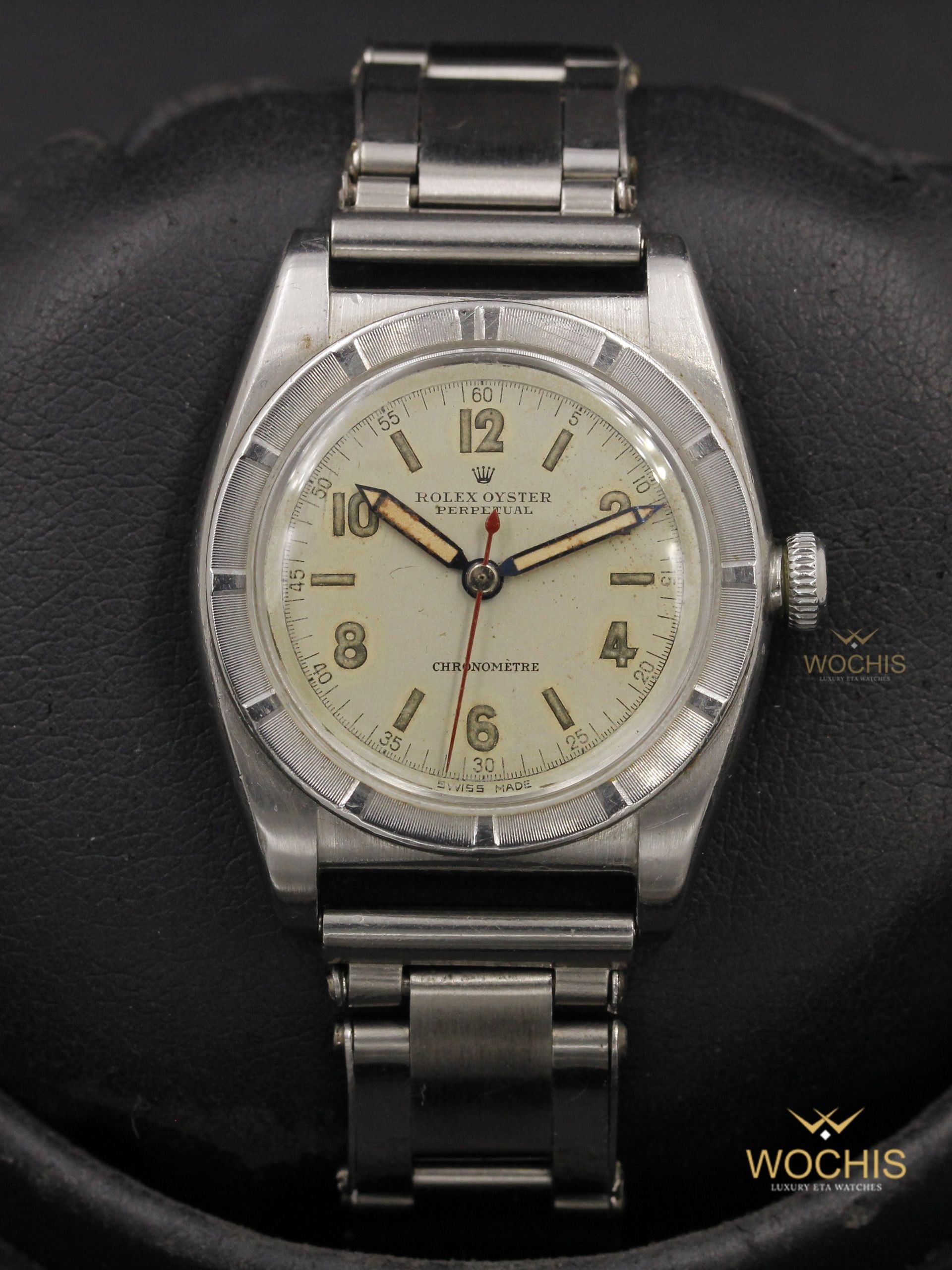 Rolex Oyster Perpetual -Bubble Back- 3372-4684 (Stainless Steel - 32 - Silver)