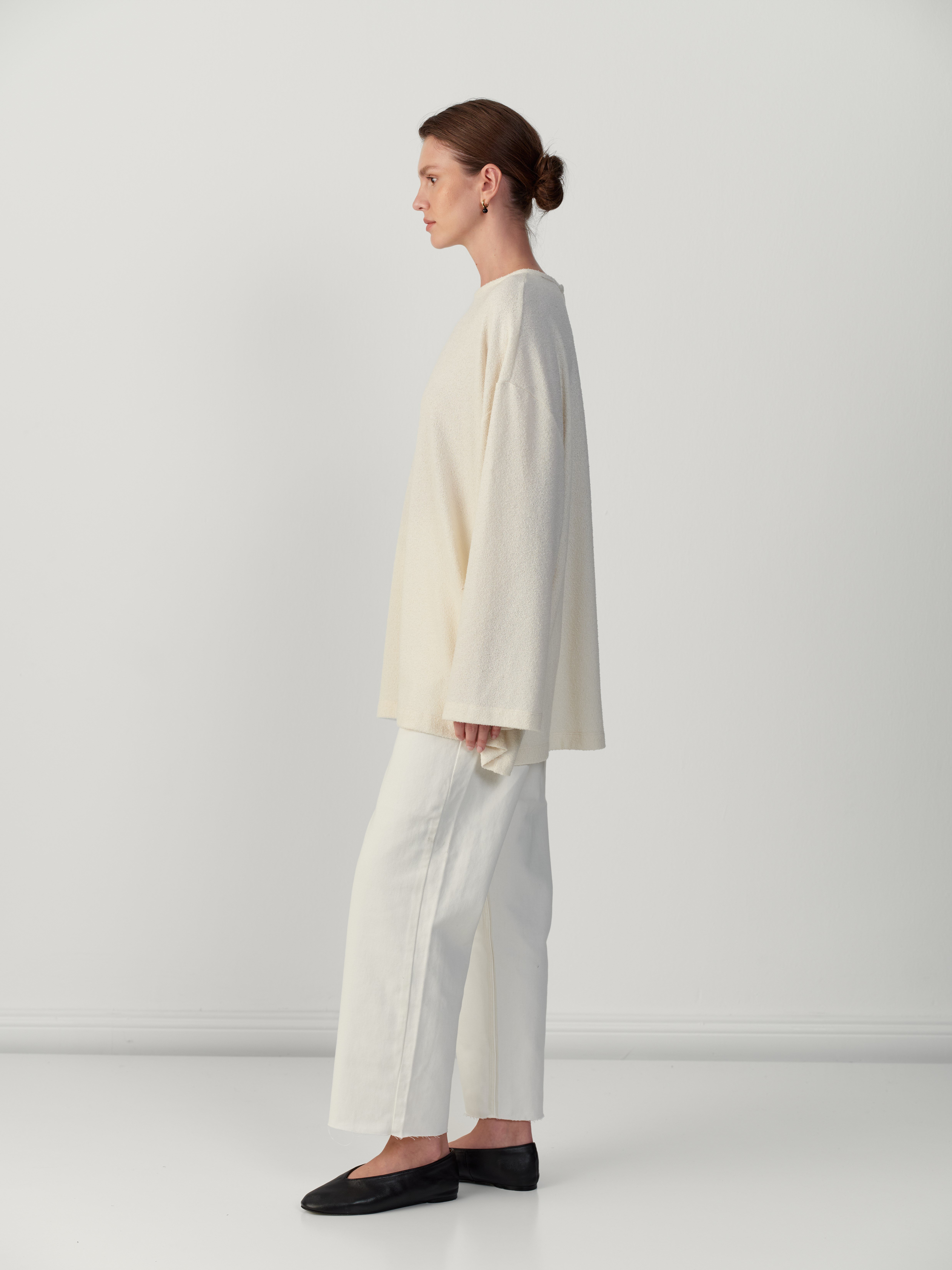 CROP JEAN PANTOLON BEYAZ · 3