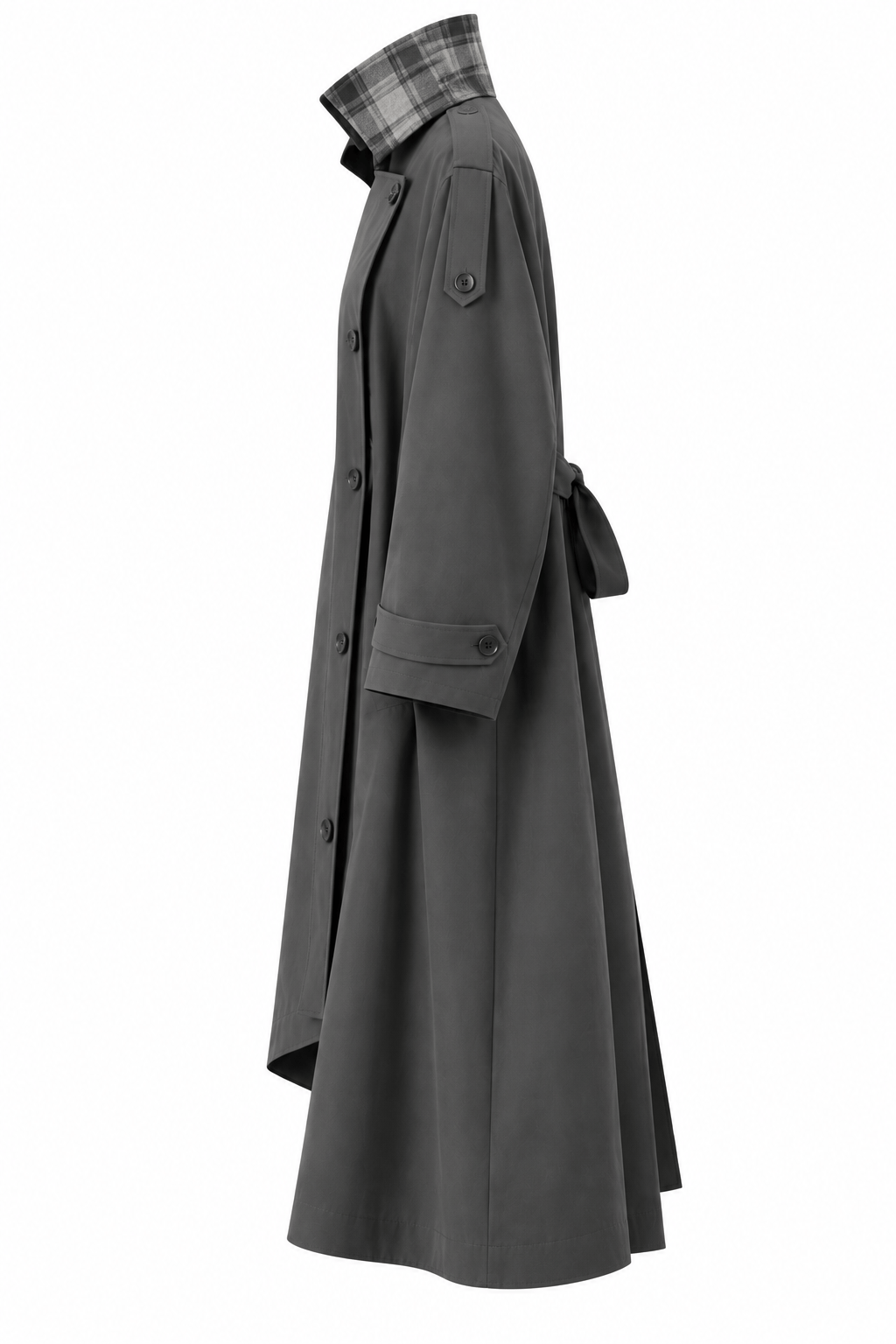 EKOSE DETAY TRENCHCOAT GRİ · 2