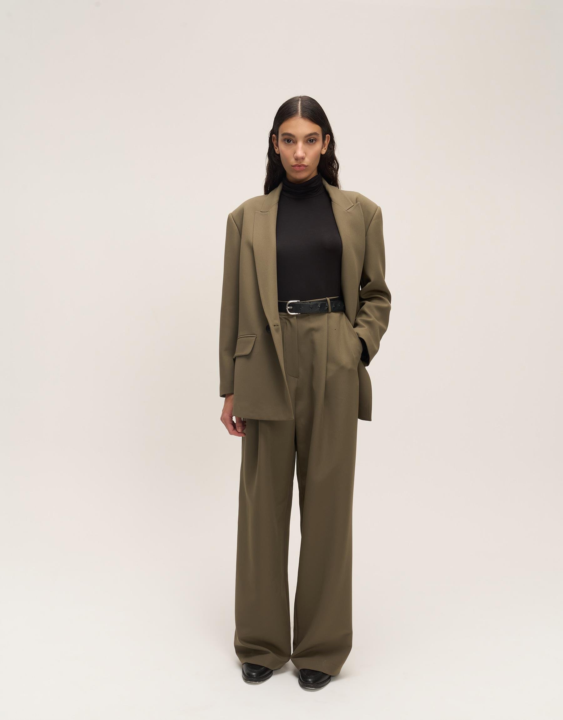 OVERSIZE KALIN CEKET HAKİ