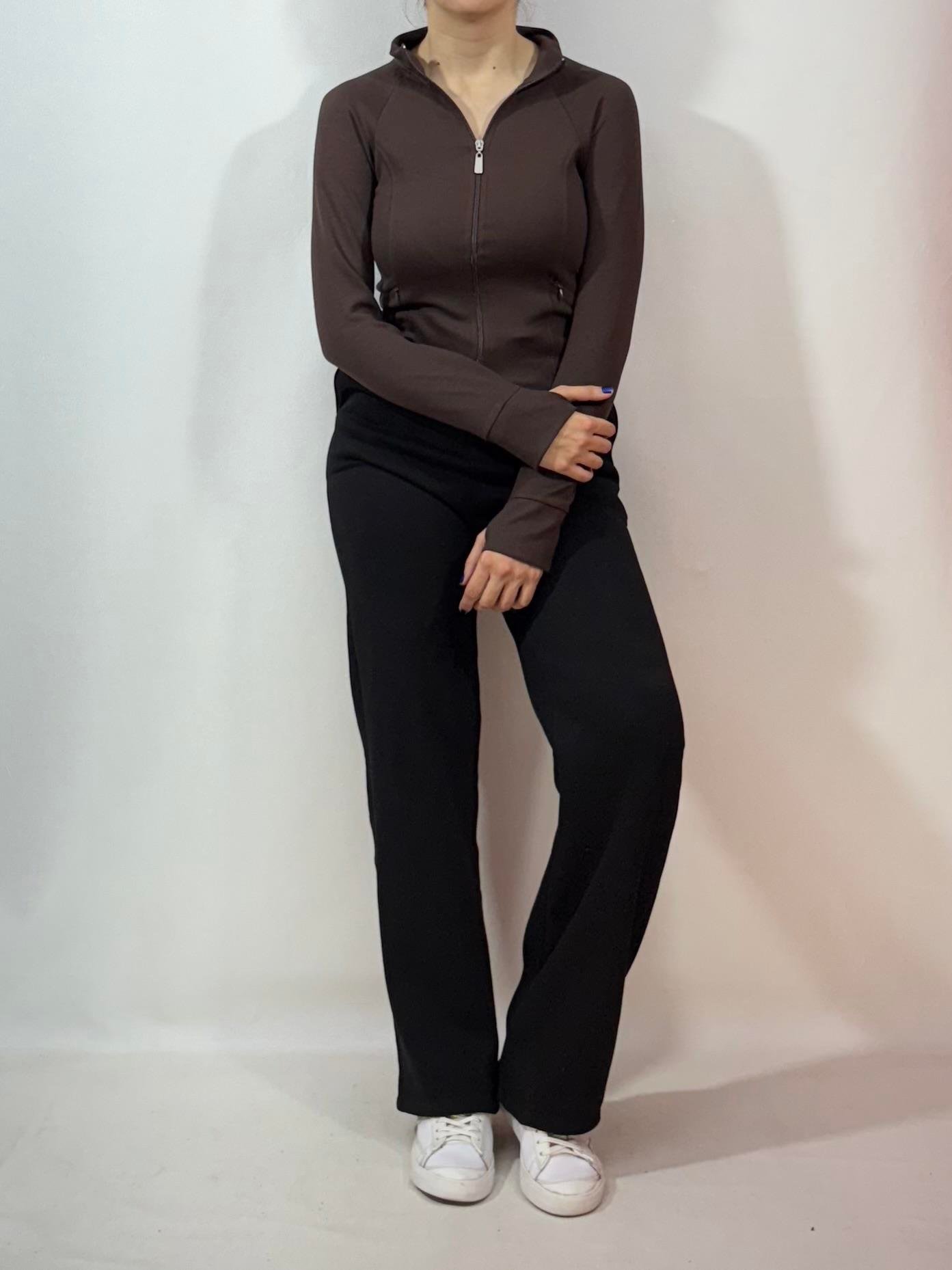 CUPRA FERMUARLI SWEATSHIRT KAHVERENGİ