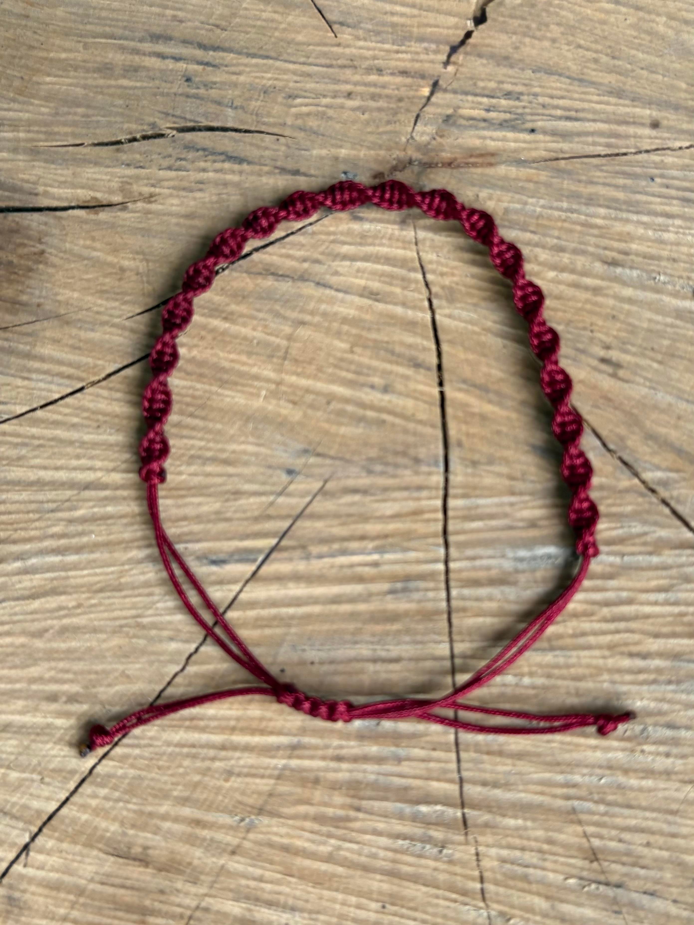 NODİ BİLEKLİK BORDO 