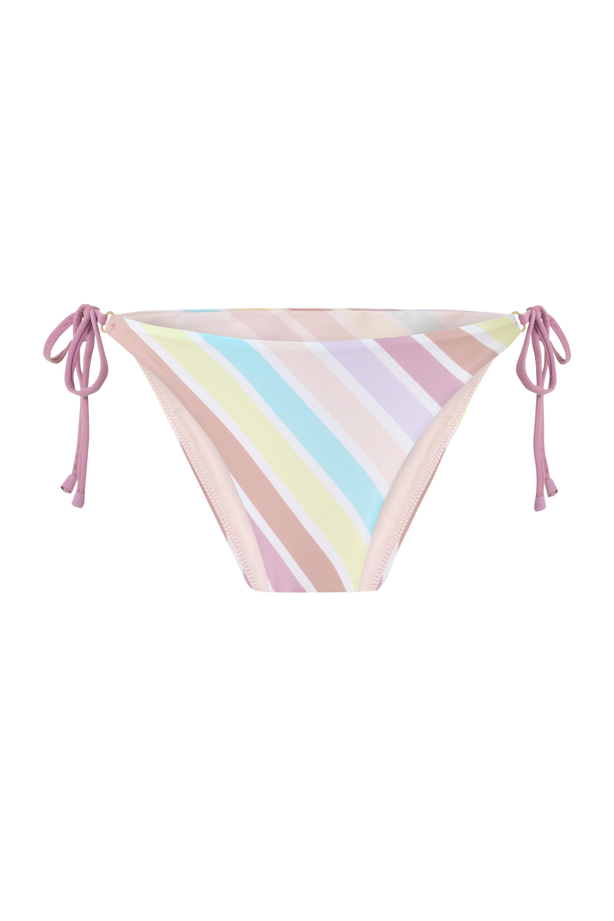 Pastel Çizgili Ayarlanabilir Yan Bağcıklı Kadın Bikini Altı - Aurora