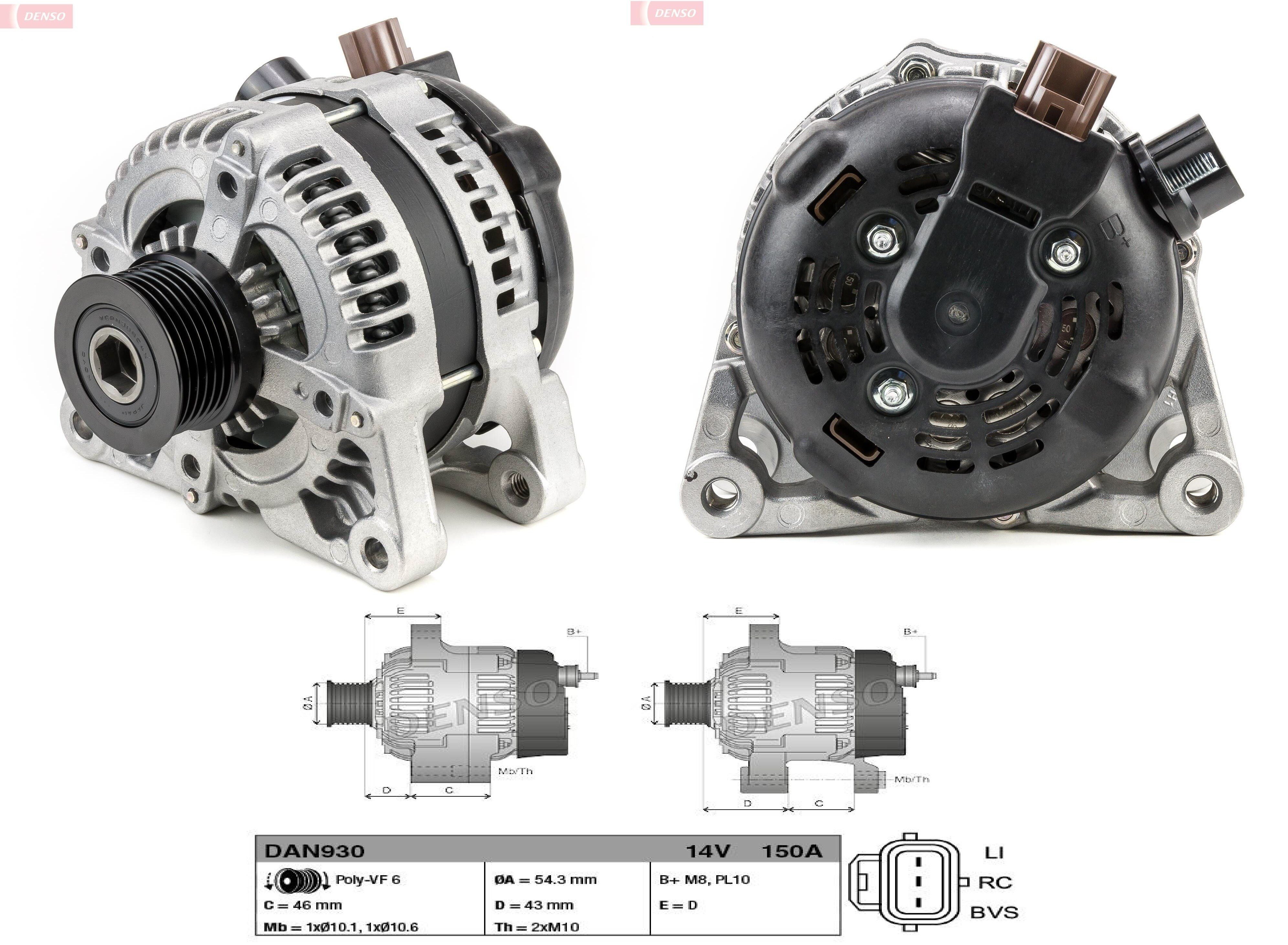 Alternatör Komple C.Max Focus 1.6 Tdcı 04> Denso DAN930