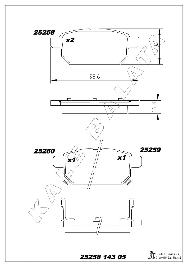 Disk Balata Arka Baleno 16> Swıft IV 10>17 Swıft V 17> Sx4 S Cross 13> Vıtara 15> Kalebalata 25258 143 05
