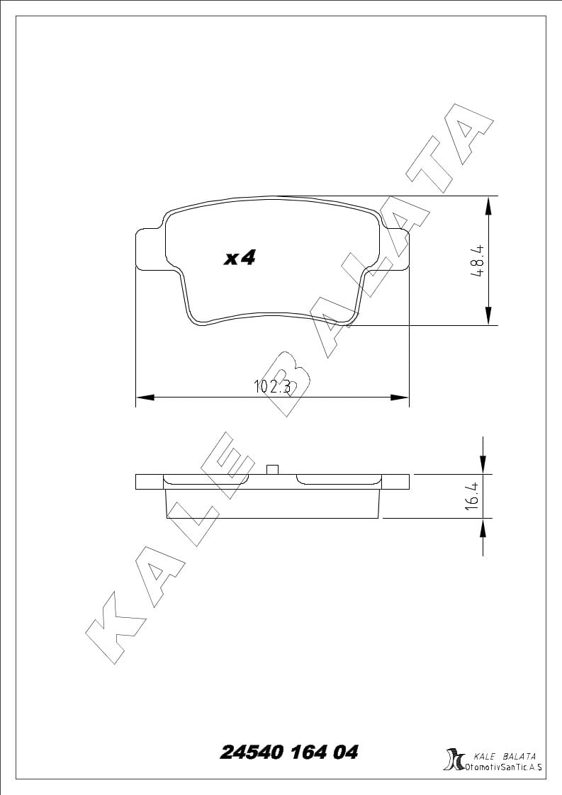 Disk Balata Arka C4 Pıcasso I 07>13 C4 Grand Pıcasso I 06>13 Kalebalata 24540 164 04