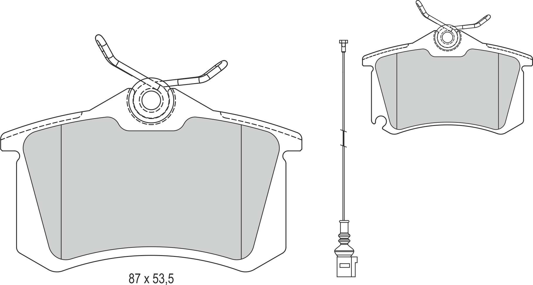 Disk Balata Arka Fişli (17Mm Kalınlık) Golf V 03>09 Toledo 04>09 A2 00>05 Recover 74152
