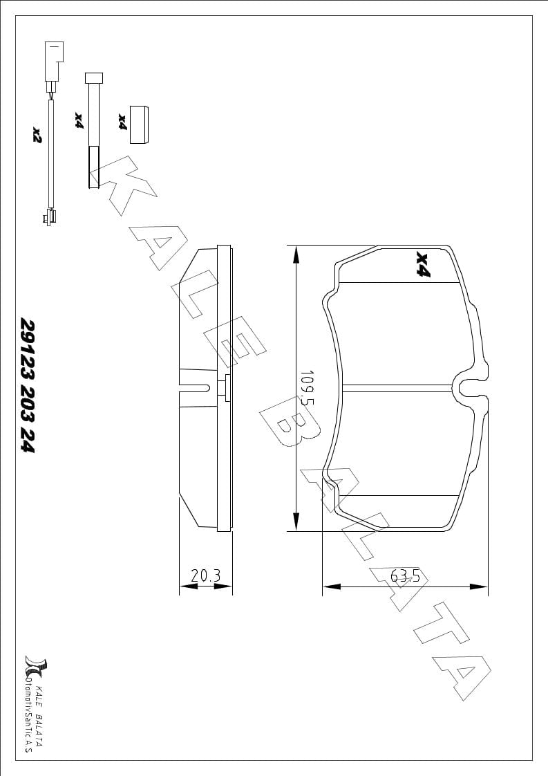 Disk Balata Arka Transit V347 Jumbo 06> Daıly Iıı 97>09 Çift Teker Kalebalata 29123 203 24