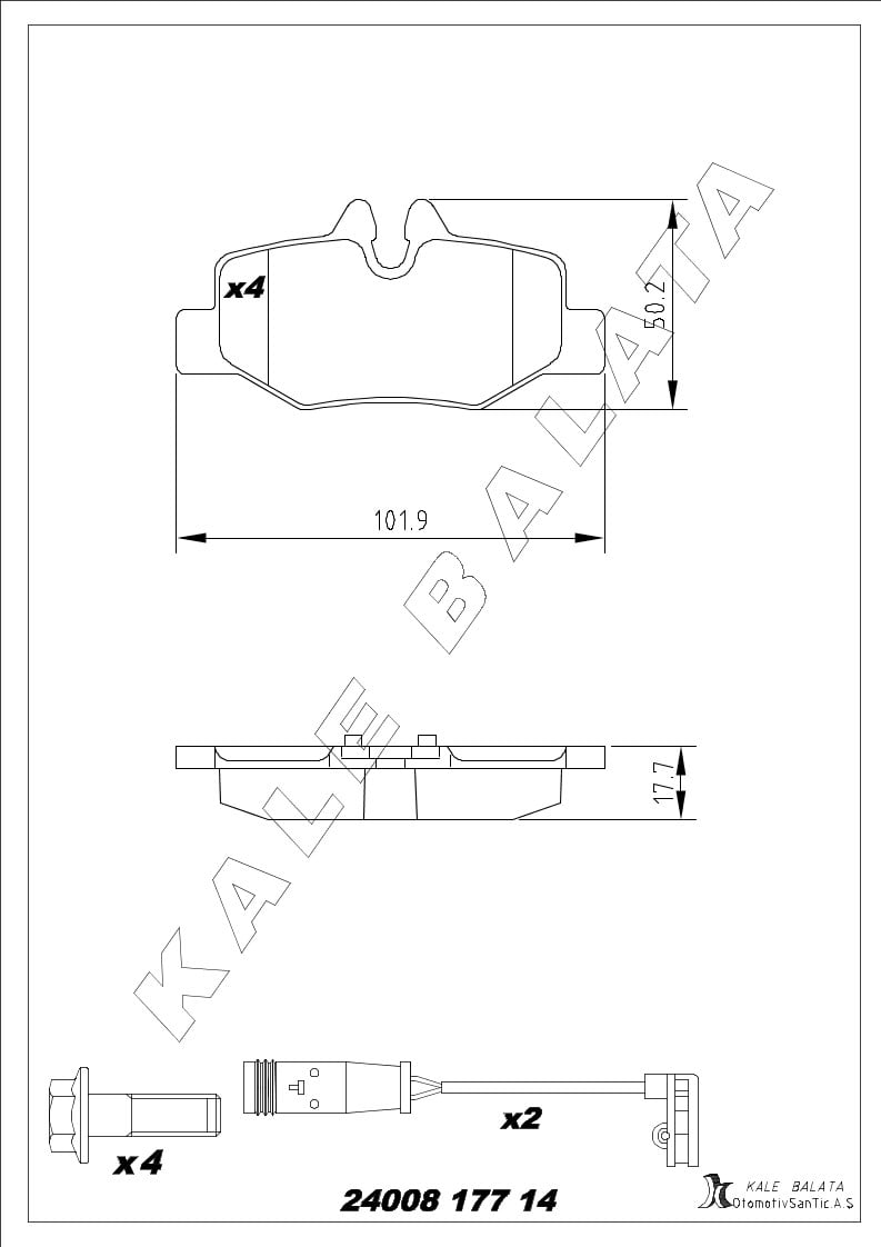 Disk Balata Arka Vıano 03> Vıto 03>14 Kalebalata 24008 177 14