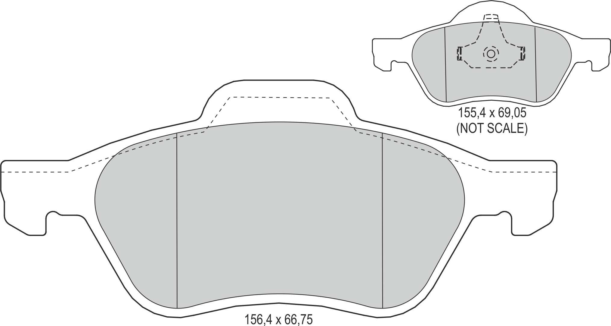 Disk Balata Ön 280Mm Disk İçin  Clıo Iıı 15Jant 05>12 Laguna Iı 01>07 Megane Iı 04>09 Scenıc Iı 03>09 Twıngo 07>14 Recover 73950