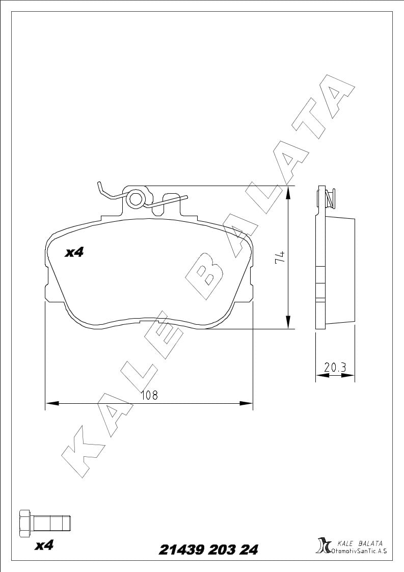 Disk Balata Ön C Seri S202 96>01 W202 93>00 Kalebalata 21439 203 24