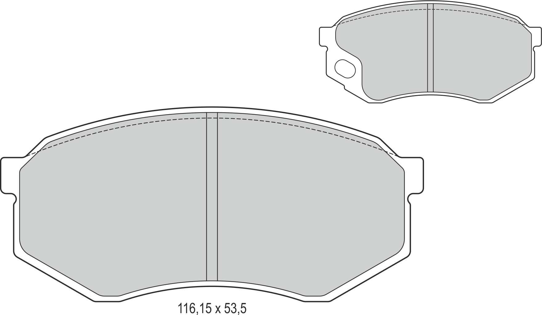Disk Balata Ön Çift Kaliper (Kutuda 8 Adet) Canter Fe511 05> Recover 74055