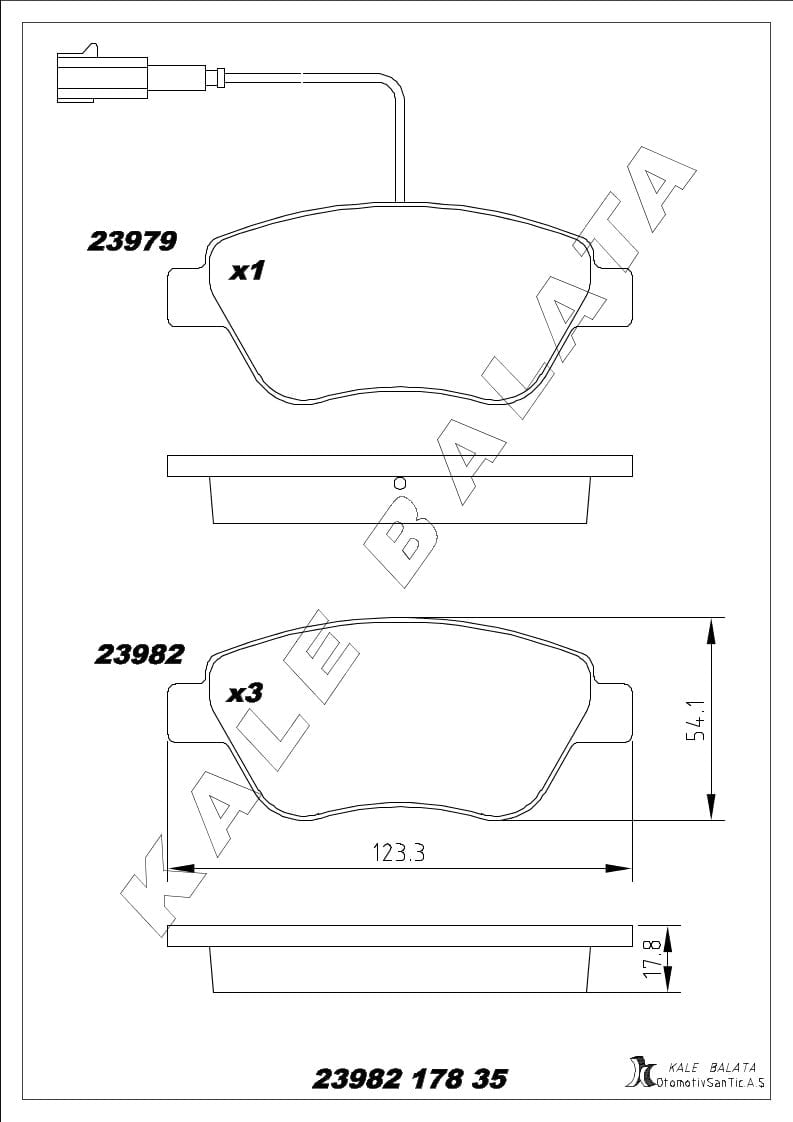 Disk Balata Ön Fişli Küçük Tip 257Mm Disk İçin Bıpper Nemo Fıorıno 08> 500 07> Bravo 06> Grande Punto 05> Lınea 07> Stılo Mito Kalebalata 23982 178 35