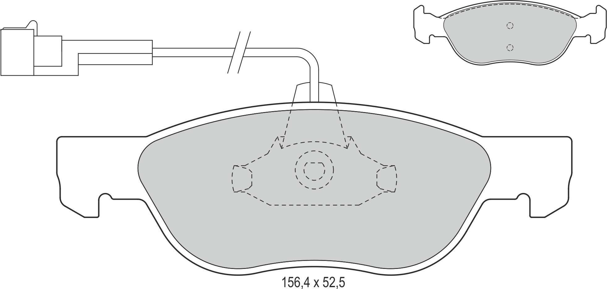 Disk Balata Ön Fişli Uzunluk 156.4Mm Brava 95>03 Bravo 95>01 Marea 96>07 145 94>01 146 94>01 Recover 73618