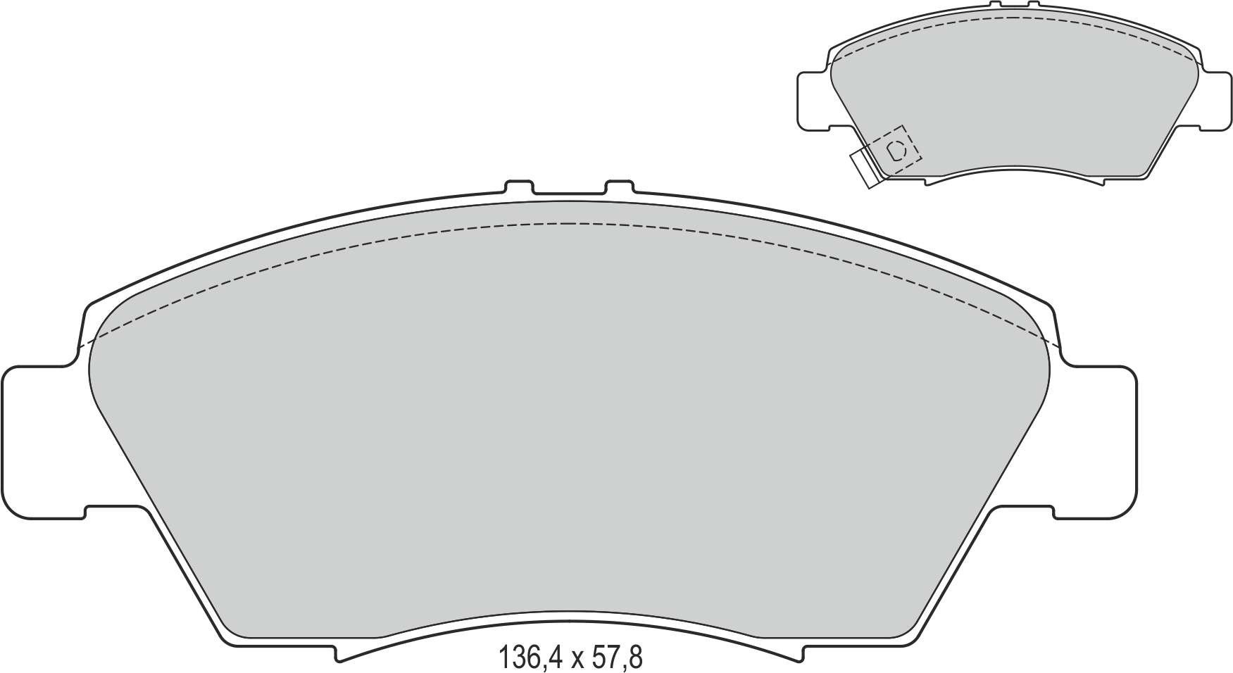 Disk Balata Ön Kulaklı Büyük Tip 262 MM Disk İçin CıVıC 93>06 Crx Iıı 92>98 Jazz 02>08 Recover 73607