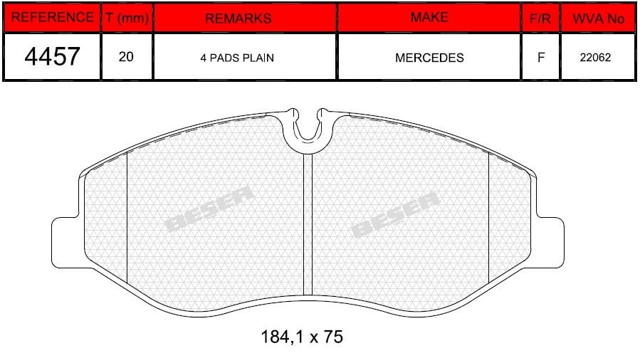 Disk Balata Ön Vito (W447) 14> V Seri (W447) 03>14 Recover 74457