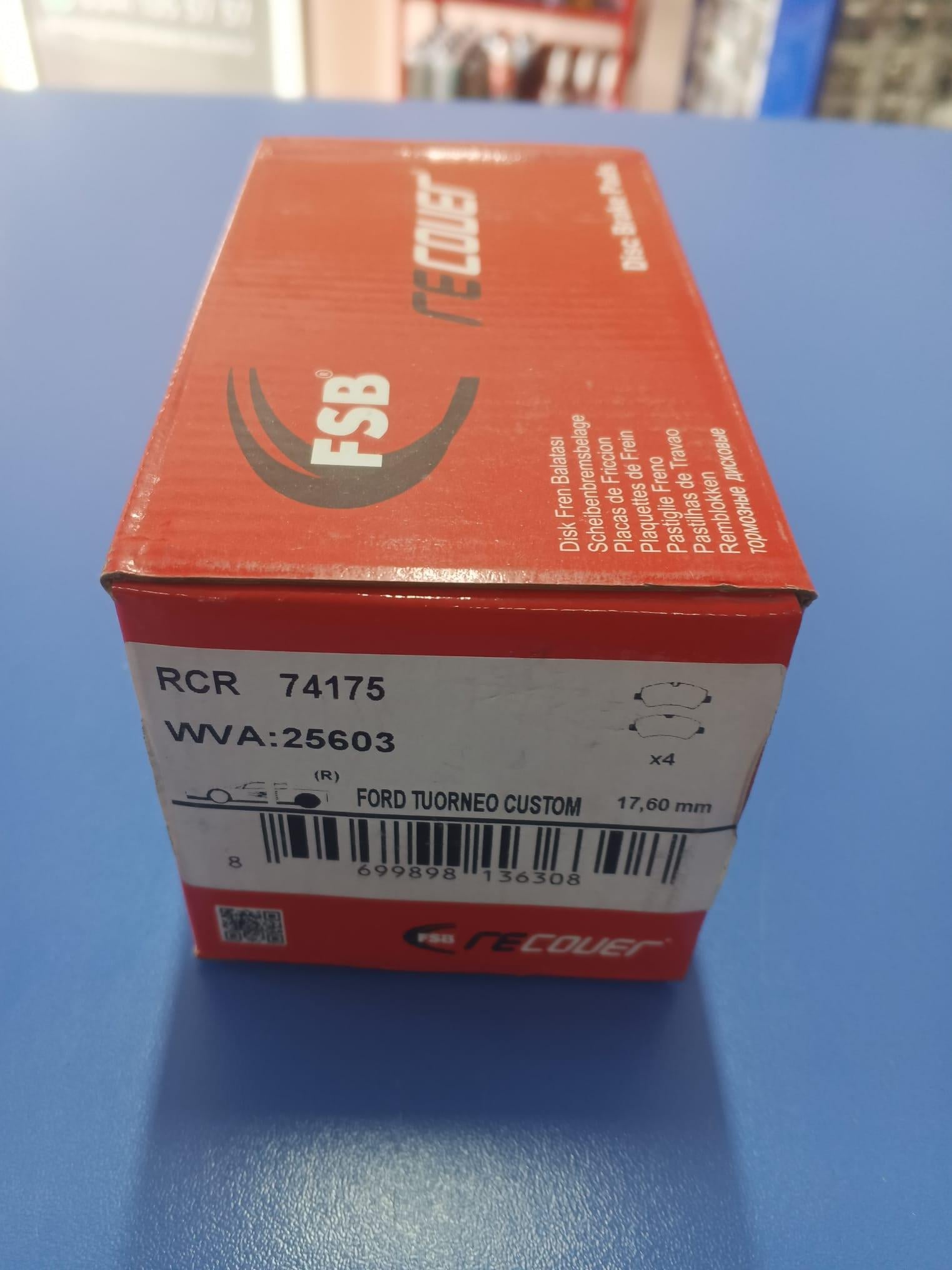 Ford Transit Custom Arka Disk Fren Balata Takımı Recover Marka BK21 2M008 AC