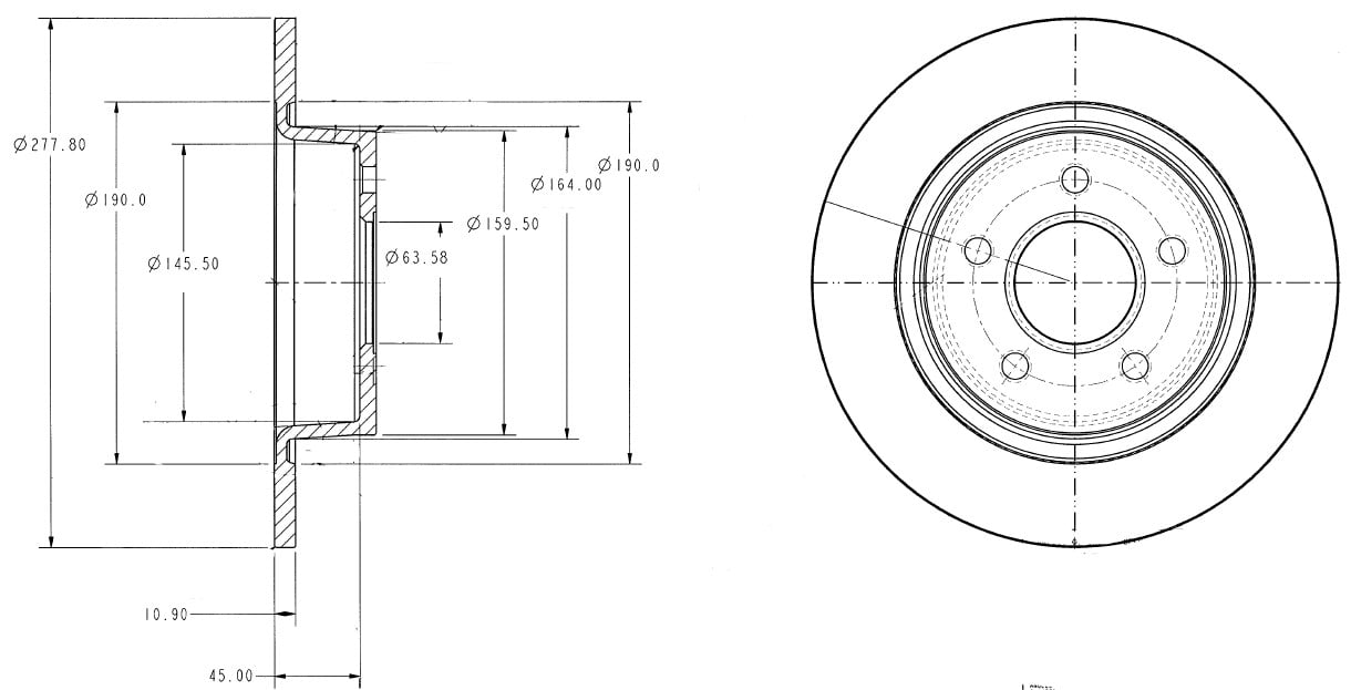 Fren Disk Arka Düz (278Mm) Connect 02>13 Delphı BG3873
