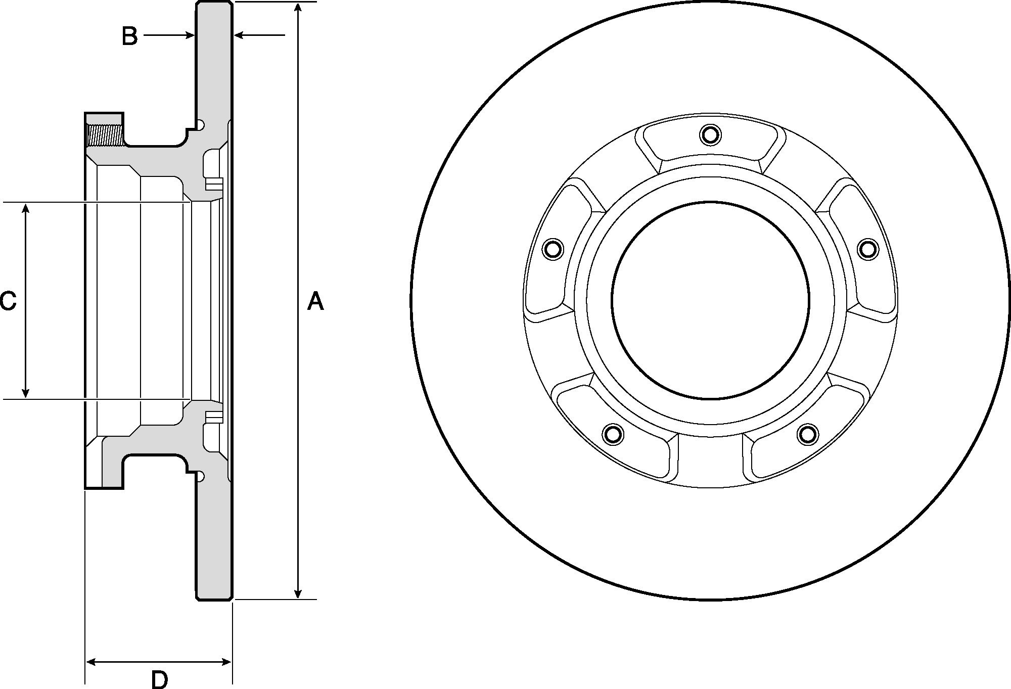 Fren Disk Arka Düz (288Mm) Transit V362 12> Delphı BG4673
