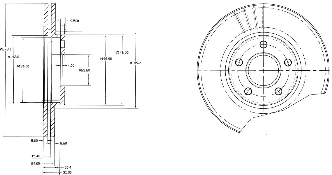 Fren Disk Ön Havalı (278Mm) Connect 02>13 Delphı BG3826