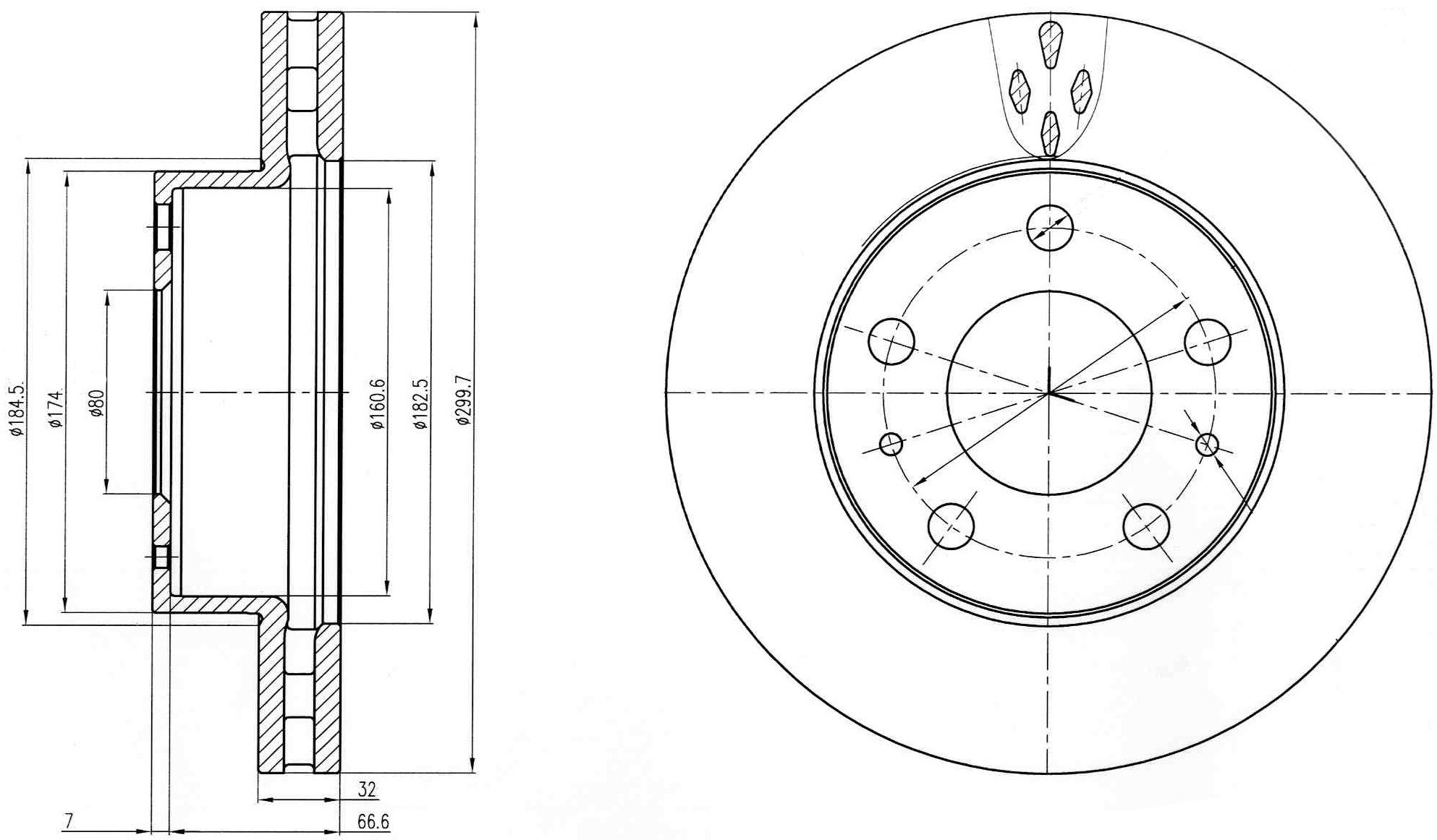 Fren Disk Ön Havalı (300Mm) Kalın Disk Boxer Jumper Ducato 06> Karsan Jest 14> Delphı BG4060