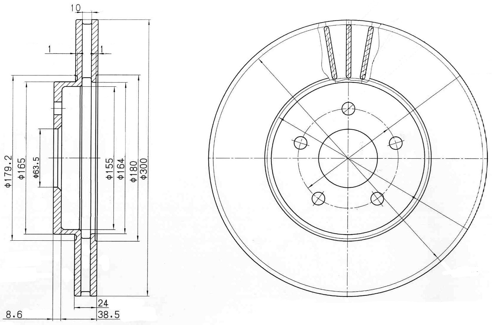 Fren Disk Ön Havalı (300Mm) Mondeo Iıı 00>07 X Type 01>09 Delphı BG3537