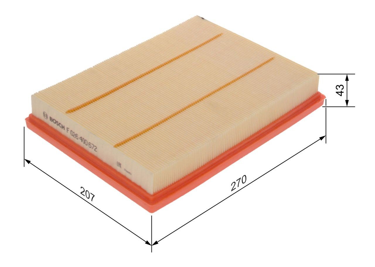 Hava Filtresi Focus Kuga 18> Bosch F026400672