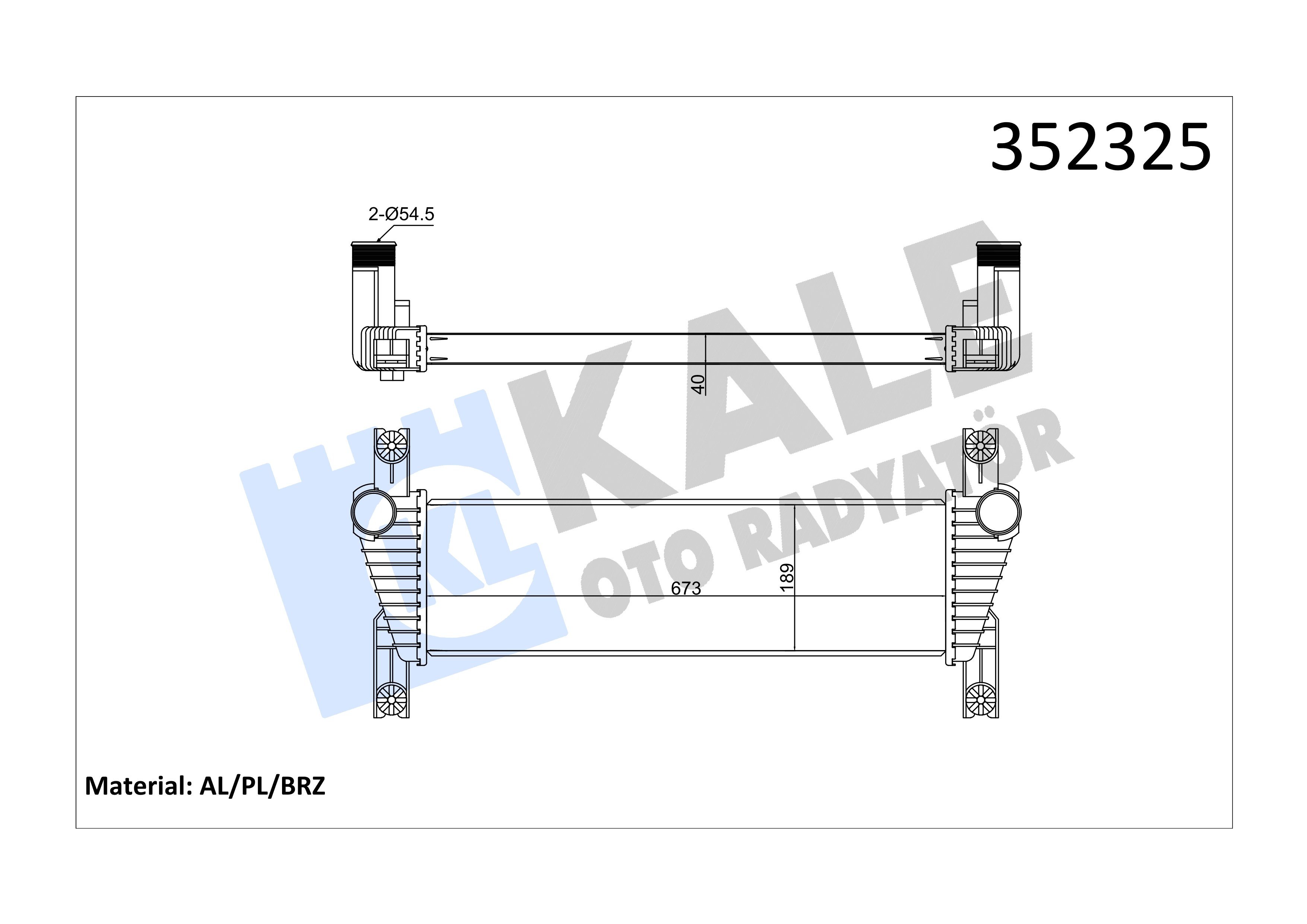 Intercooler Ara Soğutucu 2.2 Ranger 12> Kale 352325