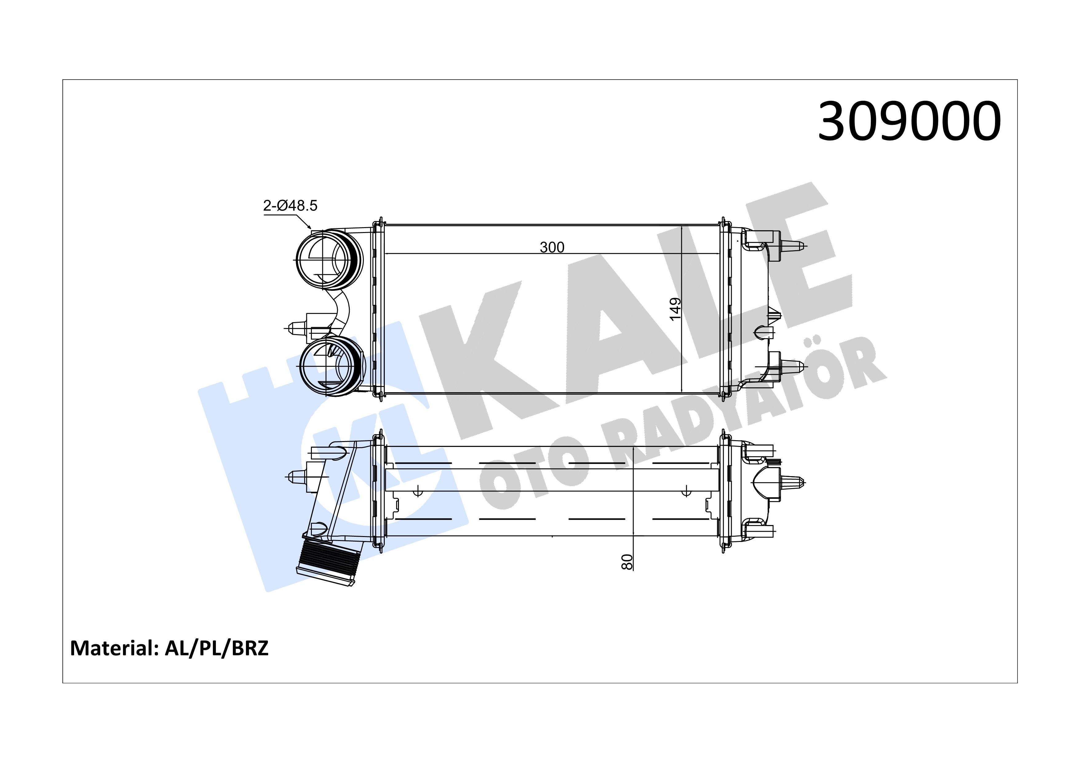 İntercooler Transit B460 Courıer 1.5 Sohc Dizel14> Fiesta B Max Kale 020CAC120