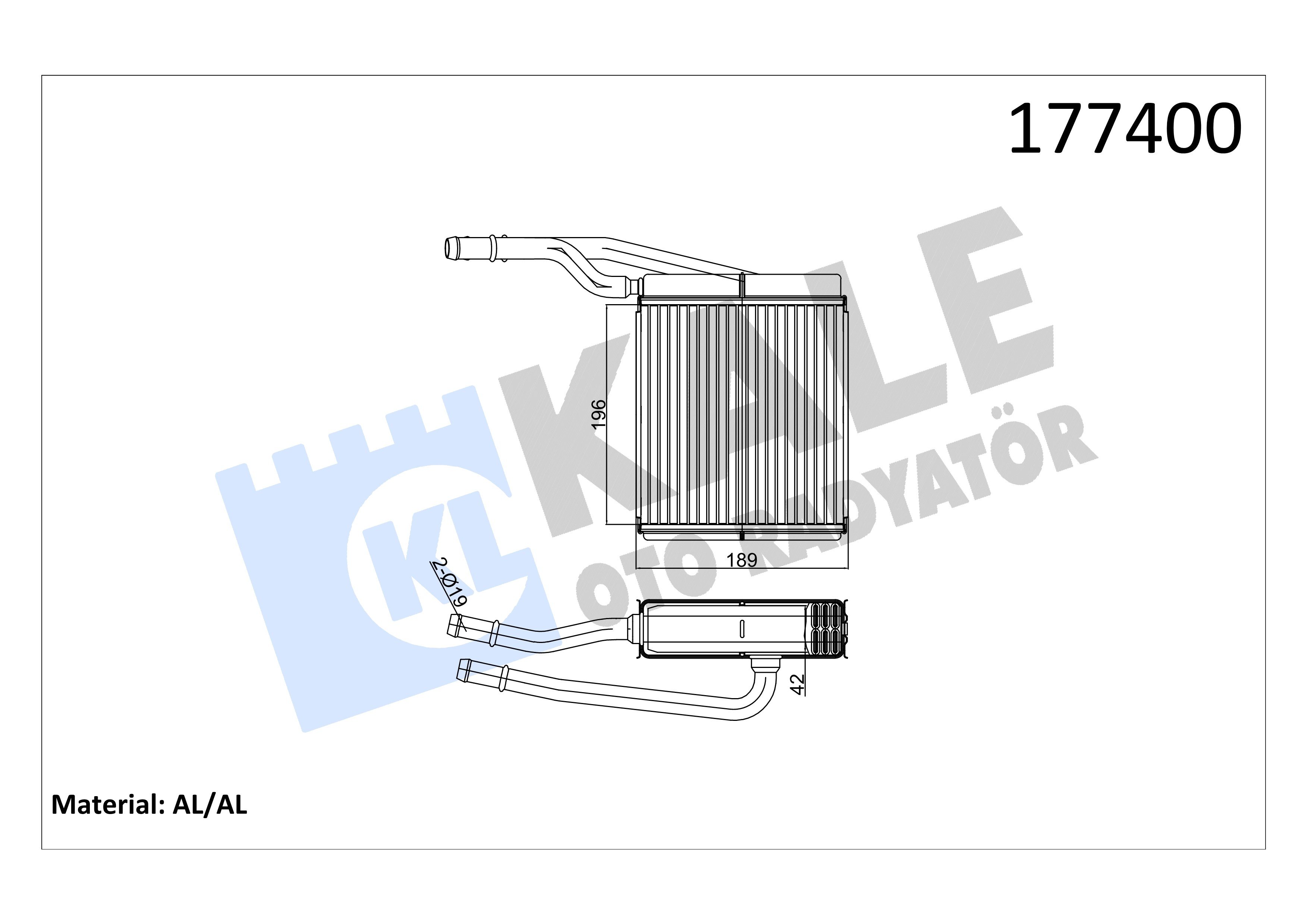 Kalorifer Radyatörü (Lhd) Focus Connect Bm 98>04 Kale 0289892AB