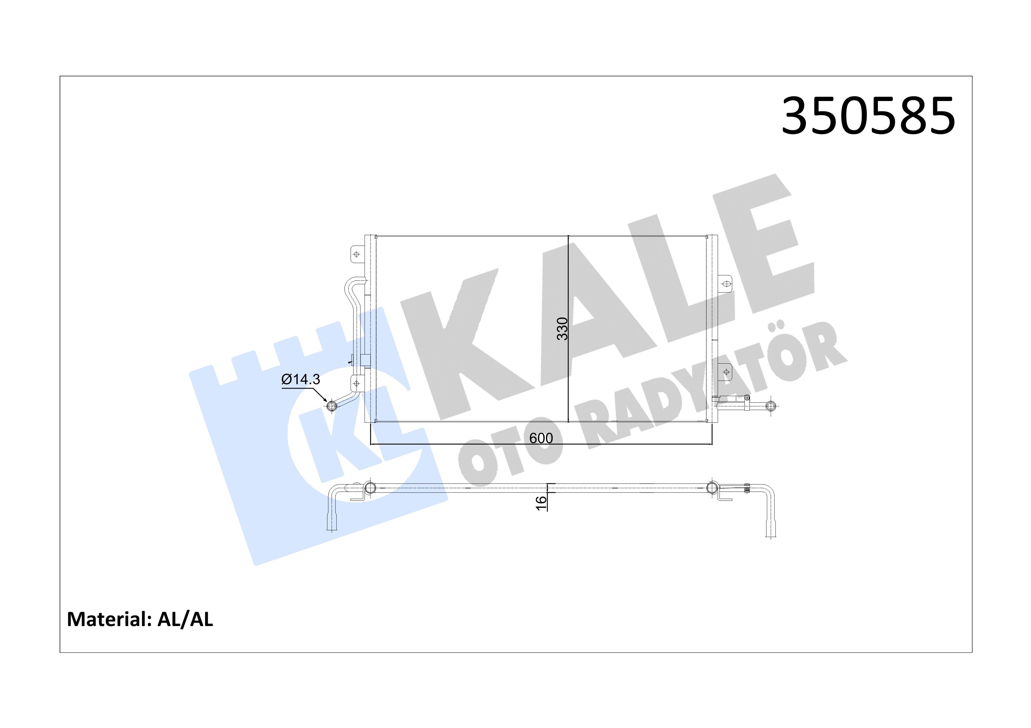 Klima Radyatörü Fiesta 1.4 Tdcı Benzinli 02> Kale 350585