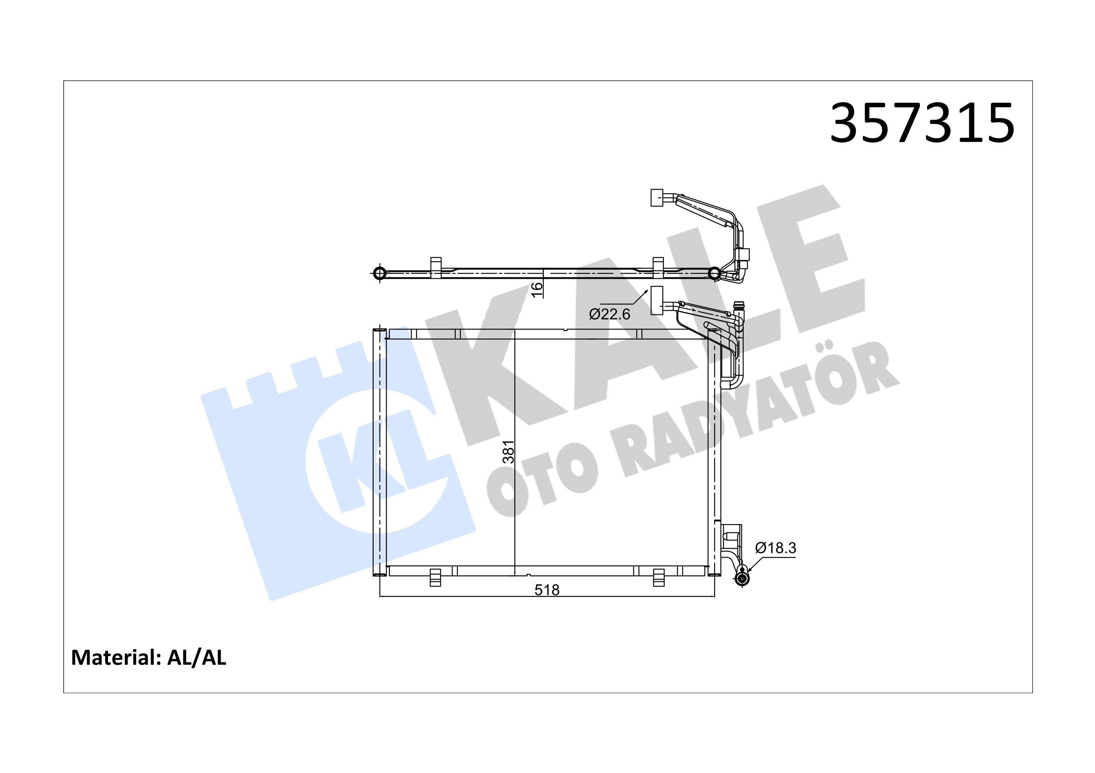 Klima Radyatörü Fiesta B Max Ecoboost 1.0 13> Kale 357315