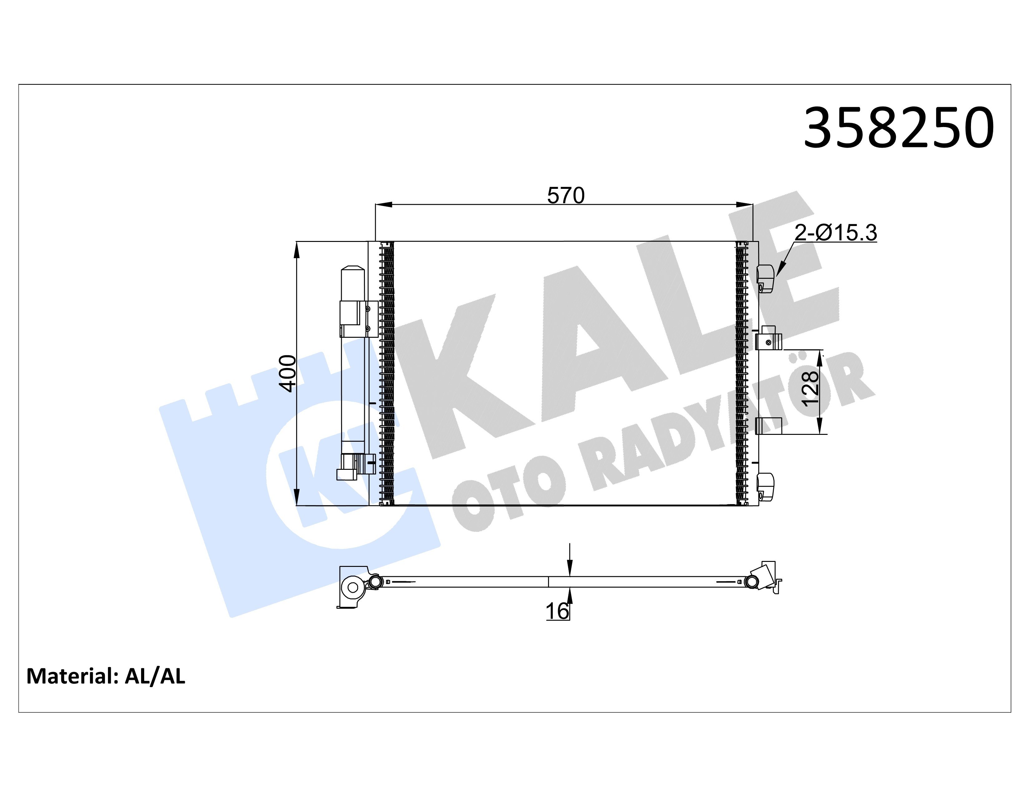 Klima Radyatörü Focus 1.6Tdci 12> Kale 358250
