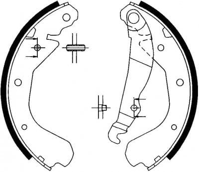 Pabuçlu Balata Arka (200X64mm) Vectra A 88>95 Kadett D E 79>94 Ascona C 81>88 Recover 18056