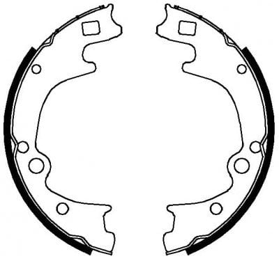 Pabuçlu Balata Arka (220X56.5Mm) H 100 Kamyonet 17> Bongo K2700 99> Çift Teker Recover 18131