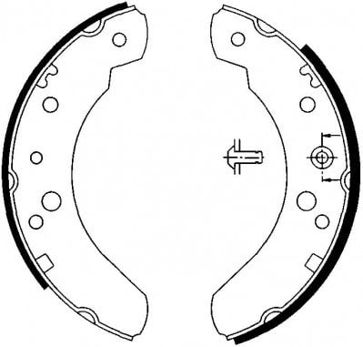 Pabuçlu Balata Arka (230X45mm) Transit (Avrupa) 87>92 A6 94>97 Recover 18059