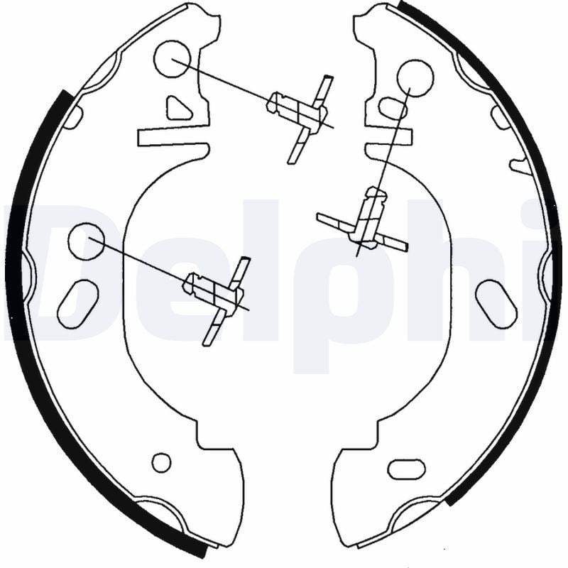 Pabuçlu Balata Arka (254X52mm) Transit T.12 93> Delphı LS1700