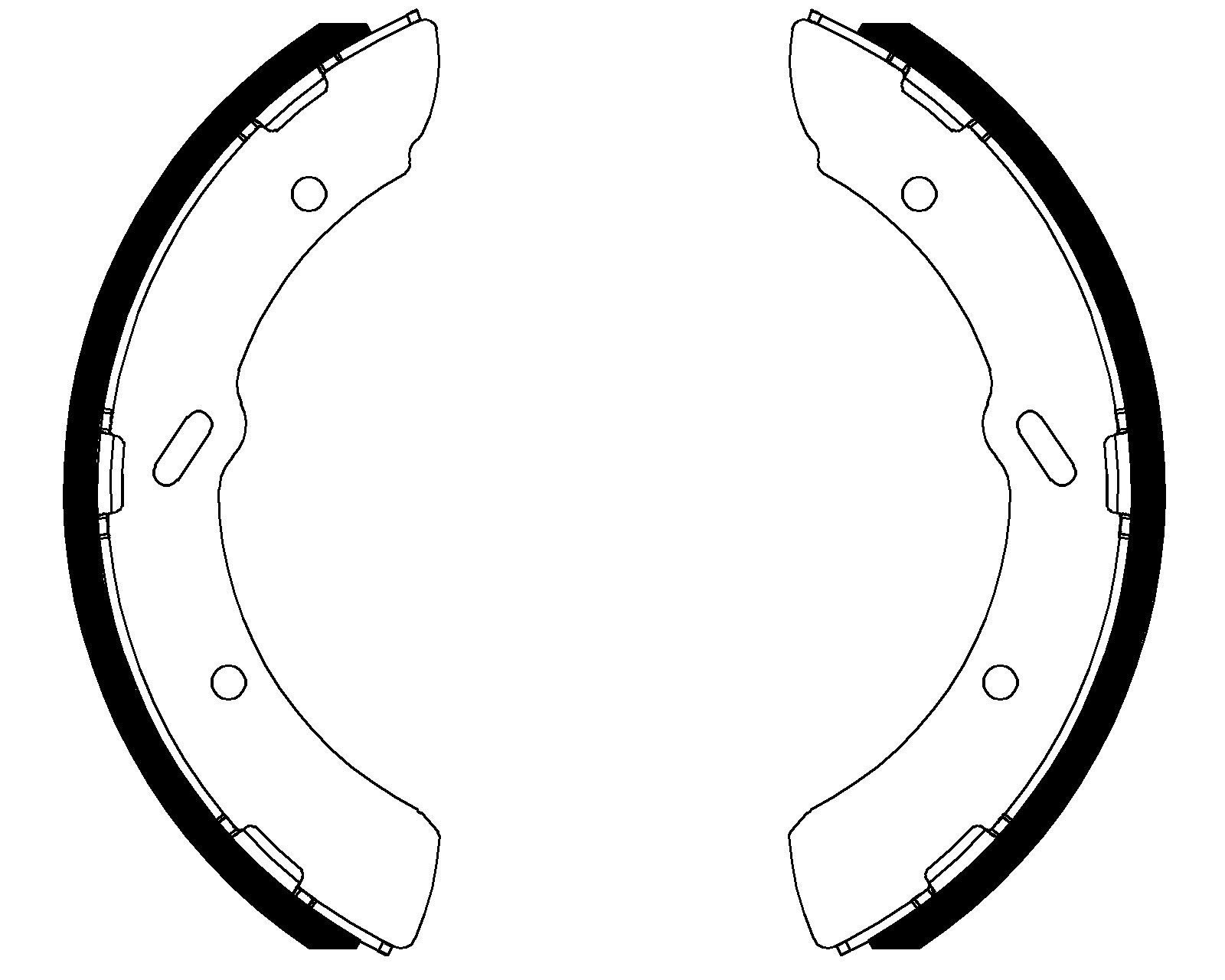 Pabuçlu Balata Ön Arka (320X75mm) Canter Fe444 91>93 Canter Fe 449 91>97 Canter Fe 635 98>03 Recover 18153