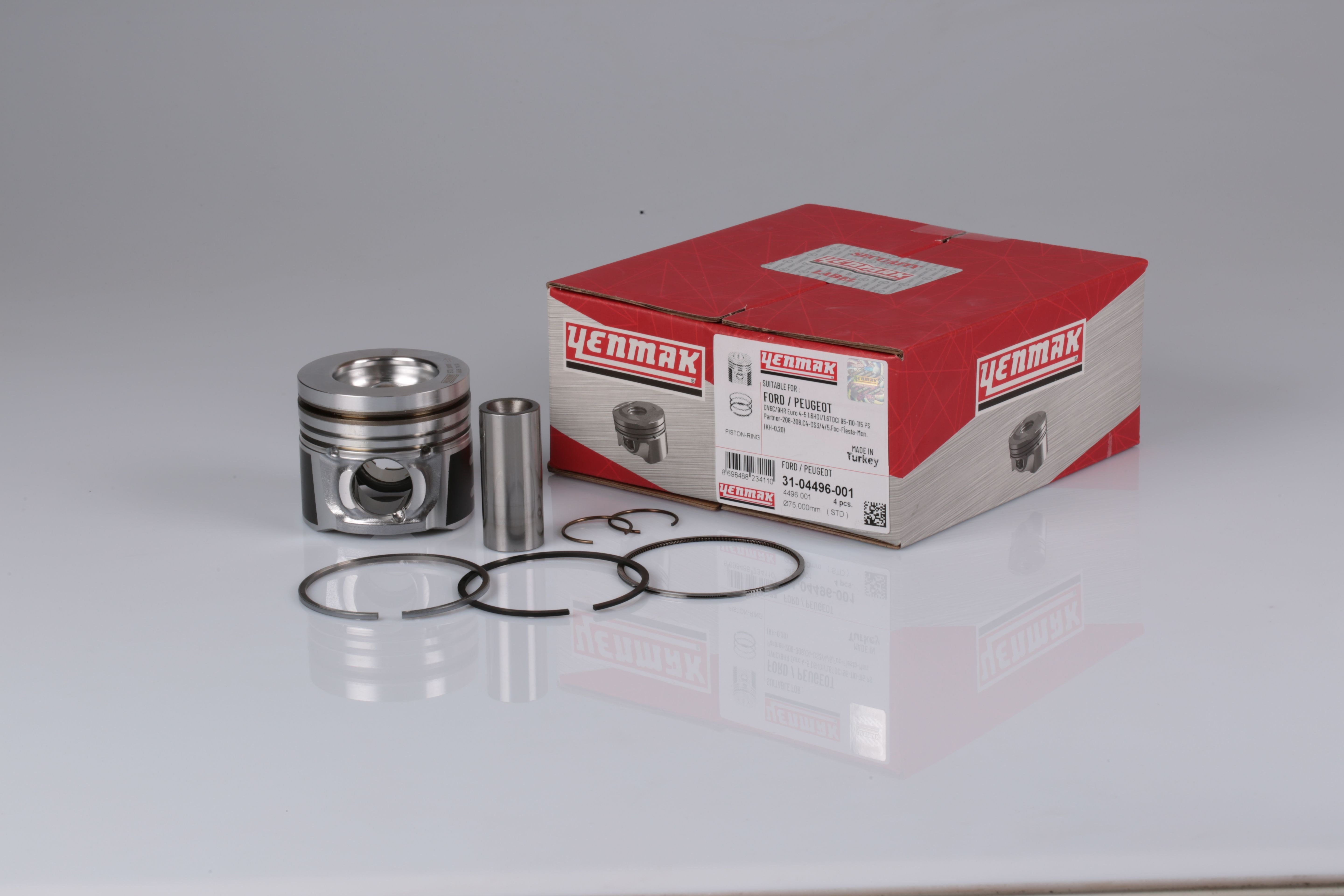 Piston Segman 75.00 MM Focus1.6Tdcı Euro5 115Ps12> (Std 020 Kısa) C.Max Mondeo 95 115Ps Partnertepee Berlingo C4 307 308 C5 407 Dv6 Yenmak 31-04496-001