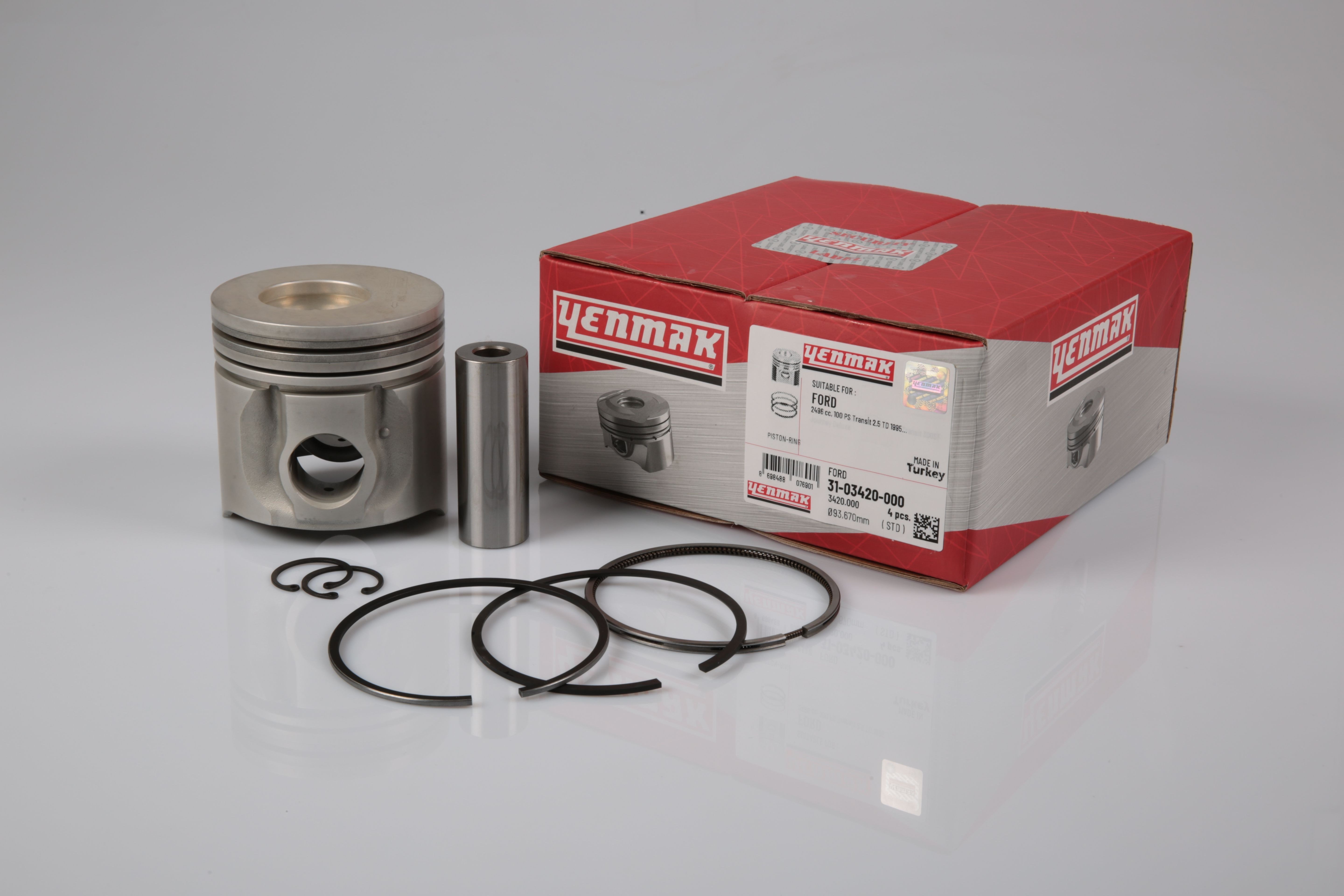 Piston Segman 93.67 Transit Turbo2.5 Td 97>01 Yenmak 31-03420-000