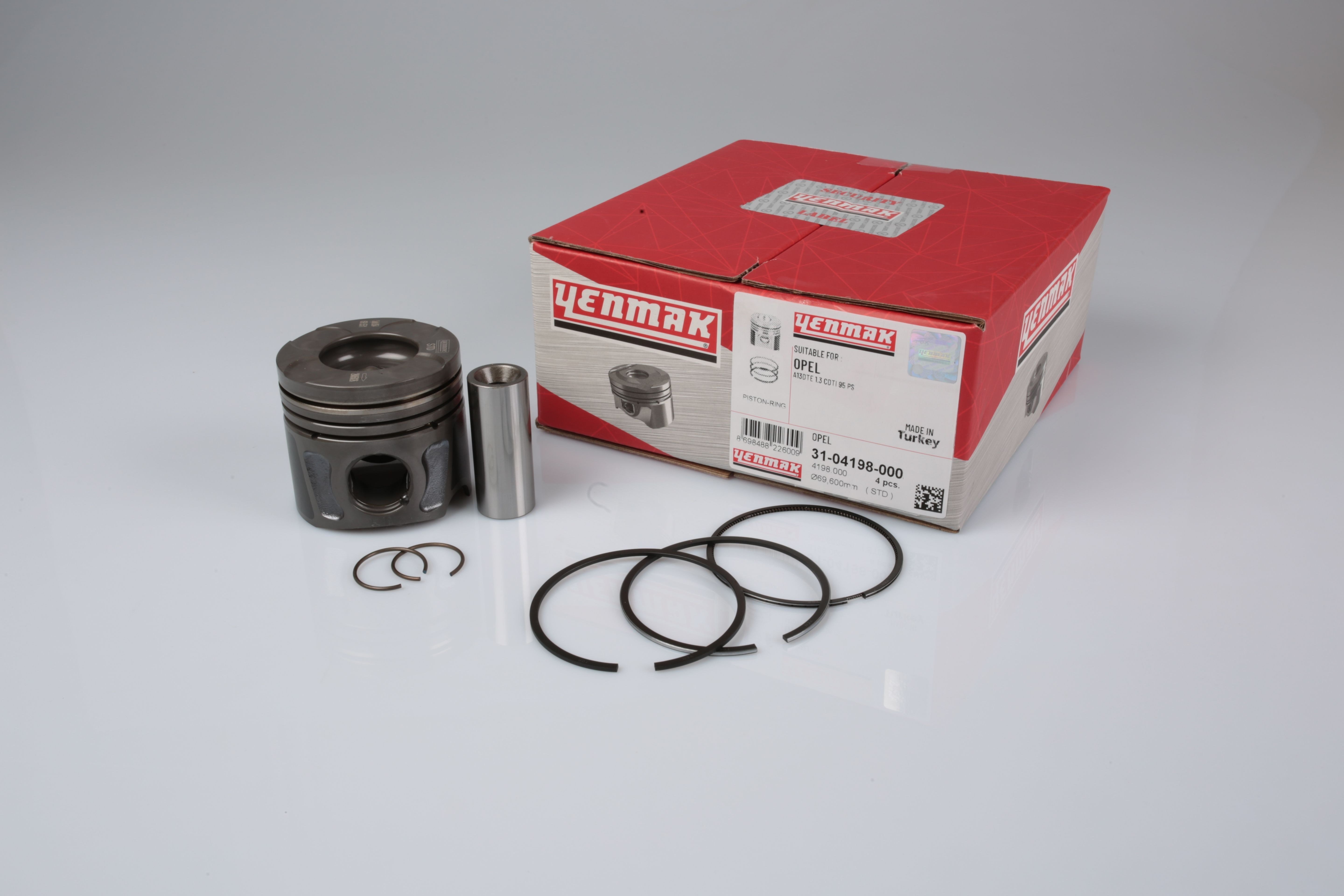 Piston Segman Bıpper Nemo Fıorıno Opel 1.3Multijet Euro5  0,40  70 MM Yenmak 31-04198-040