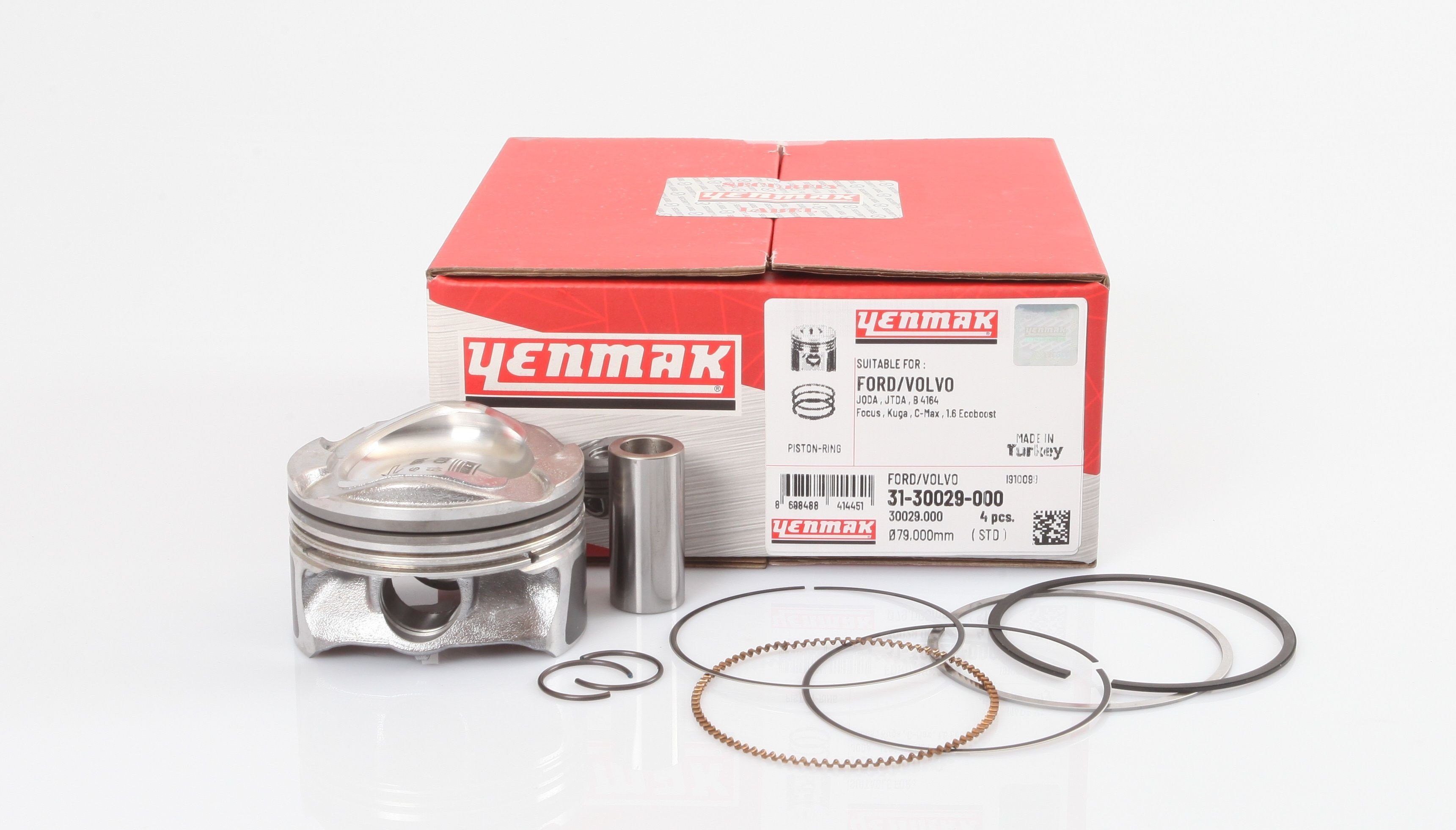 Piston Segman Focus C.Max Kuga Mondeo 1.6Ecoboost 79.00Mm Jqda , Jtda , B 4164 1.6 Ecoboost Yenmak 31-30029-000