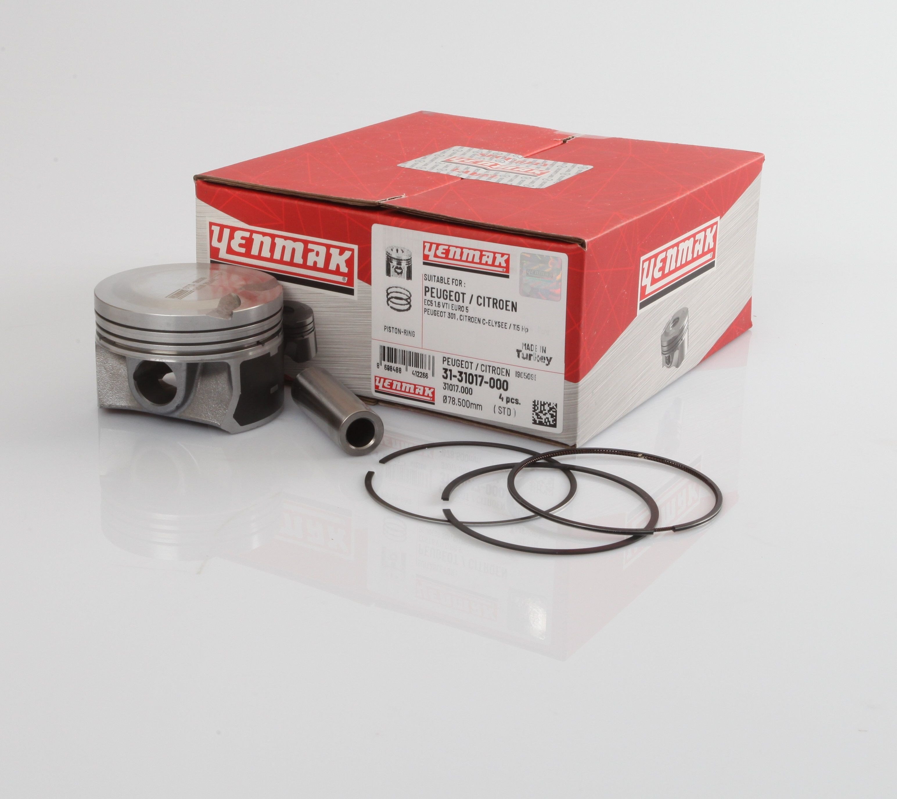 Piston Segman Std 78.50Mm C Elysee P.208 13> P308 Iı 14 Ec5 Ec5f 1.6 Vtı 16V Euro5 Yenmak 31-31017-000