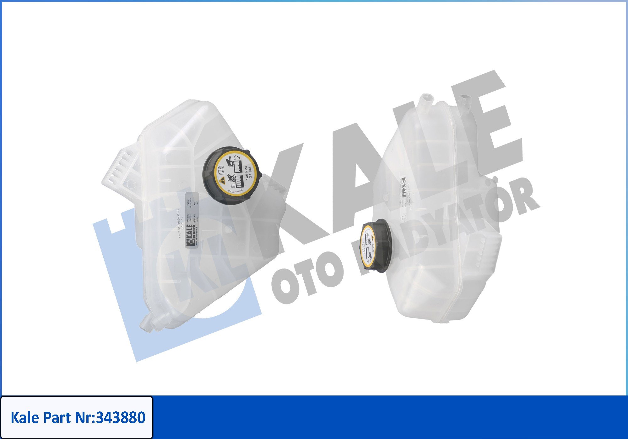 Radyator Yedek Su Depo 307 1.4İ Kapaklı Kale 343880